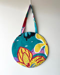 Full Moon Bag Vintage Ken Done Flowers By The Sea Green #2