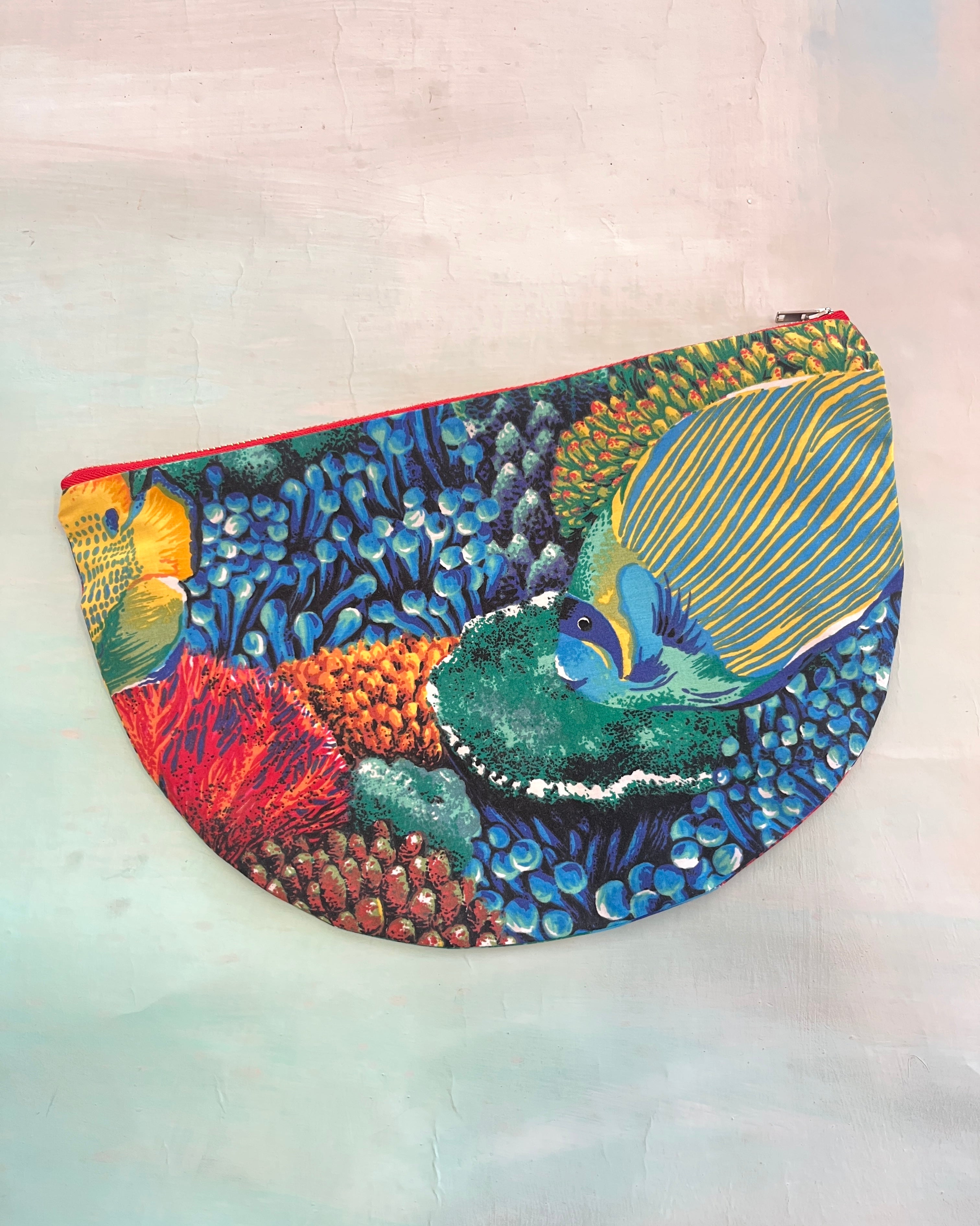 Crescent Purse Vintage Tropical Fish #2