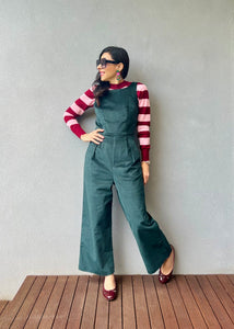 Stevie Jumpsuit Forest Green Corduroy