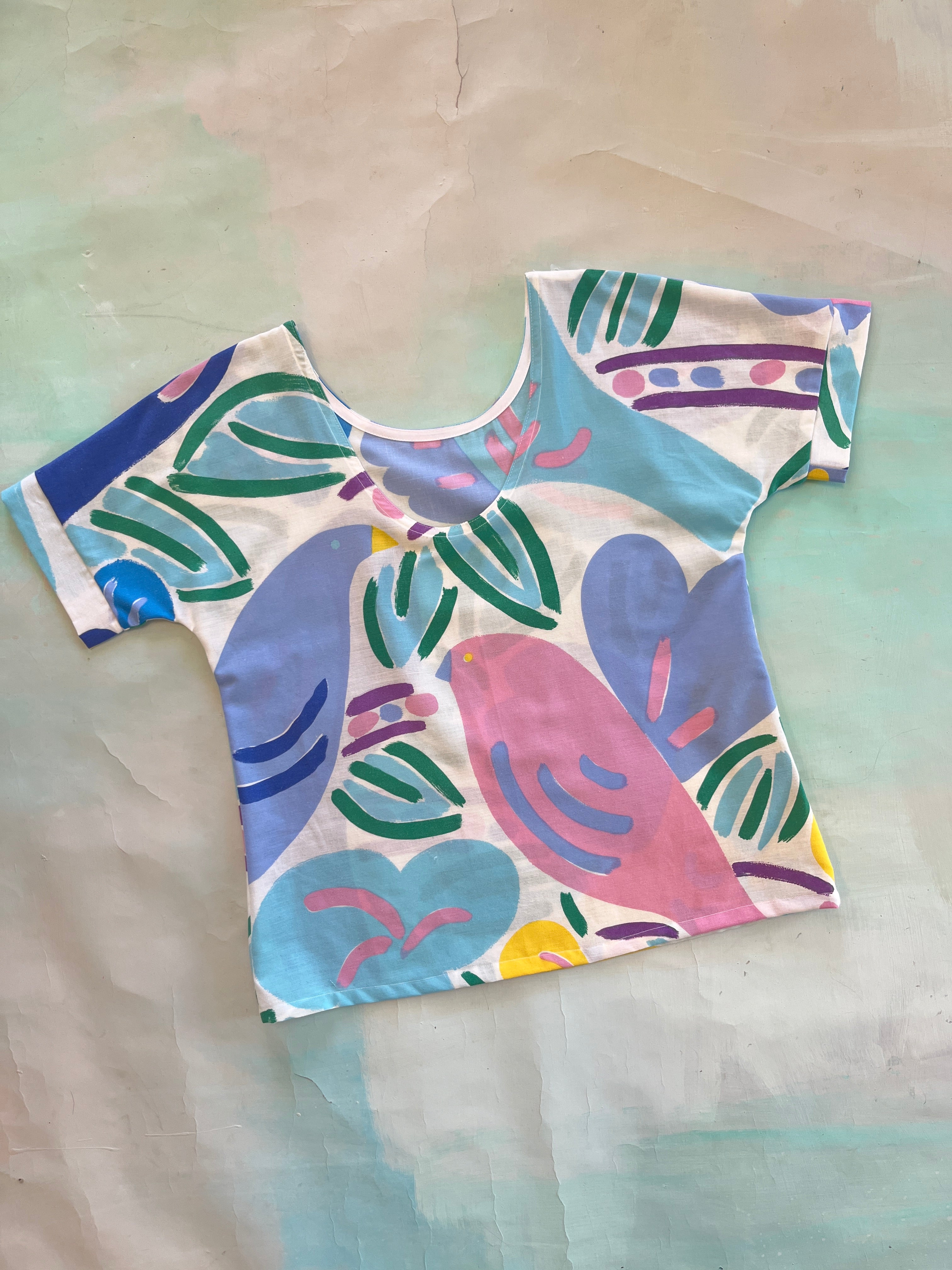 Swap Top Vintage Ken Done Birds M #2