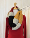 Hand Knitted Infinity Scarf Autumnal