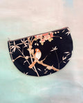 Crescent Purse Vintage Blossom Birds #1