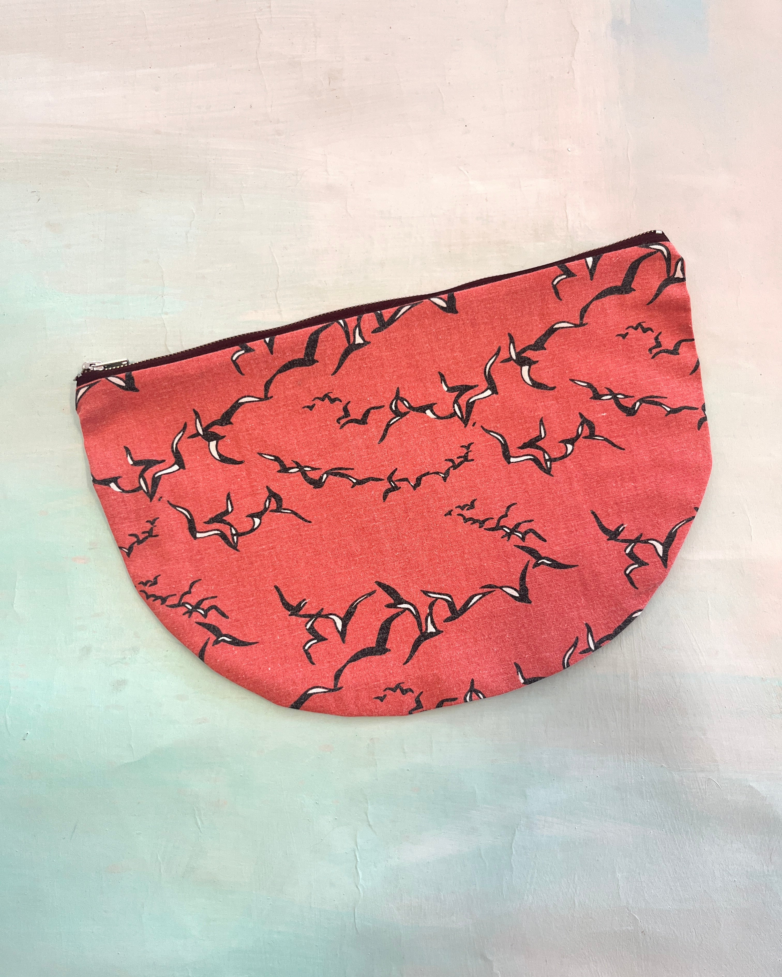 Crescent Purse Vintage Seagulls