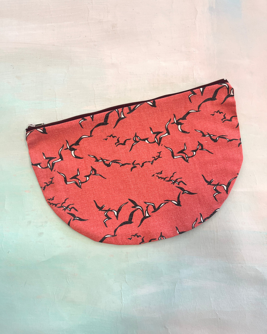 Crescent Purse Vintage Seagulls