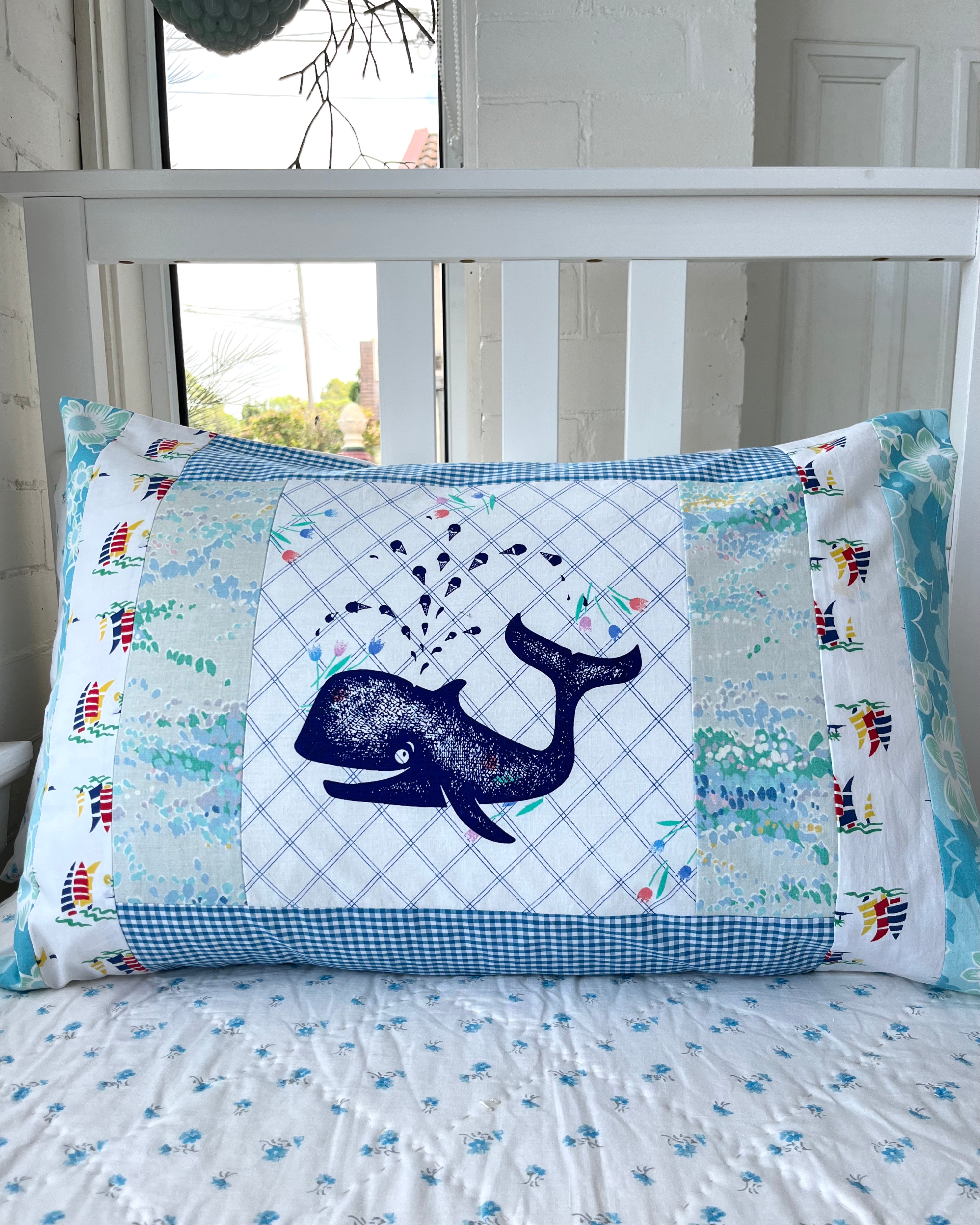 Patchwork Pillowcase Whale #2