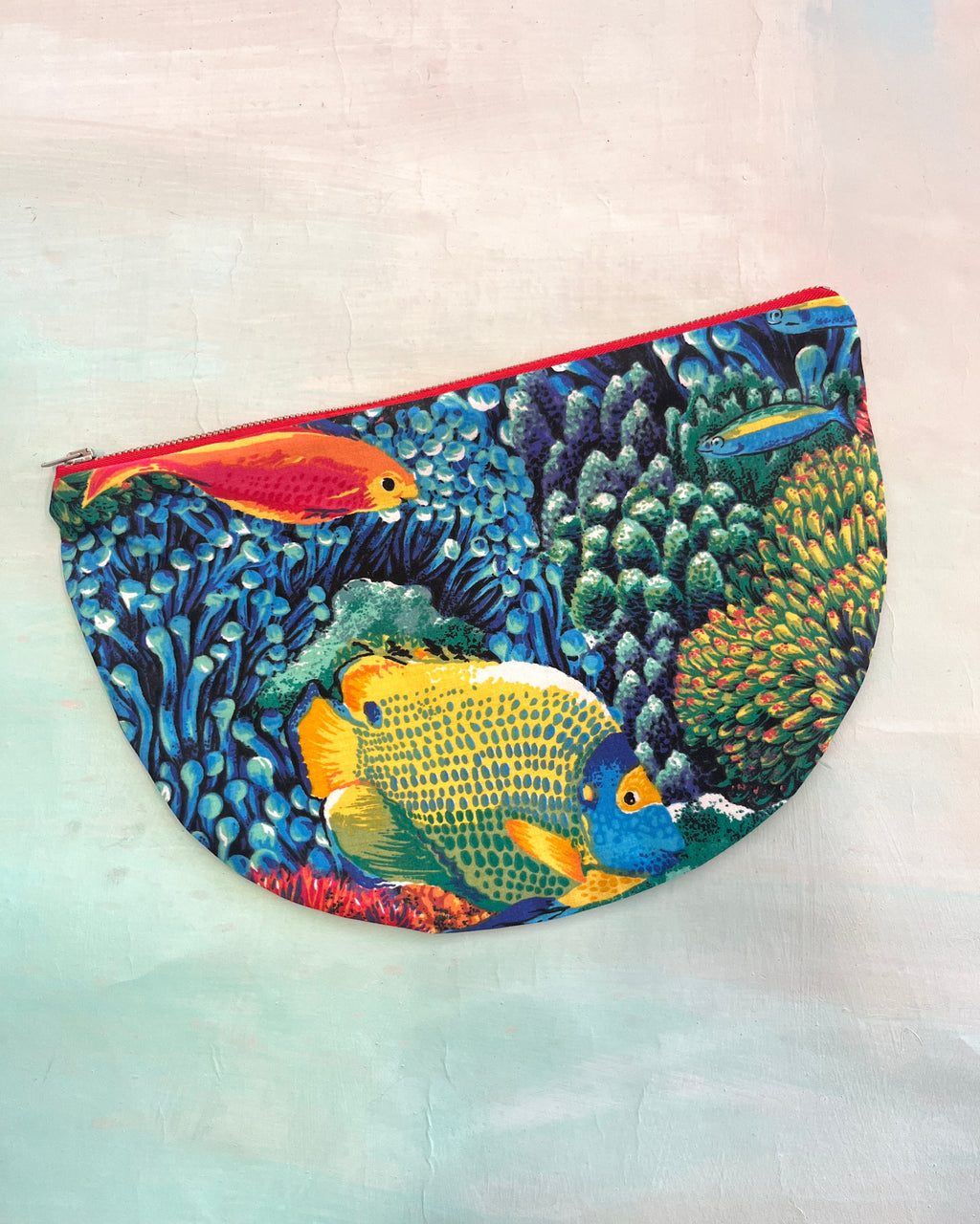 Crescent Purse Vintage Tropical Fish #2