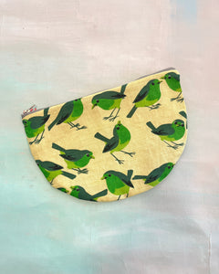 Crescent Purse Vintage Green Robins