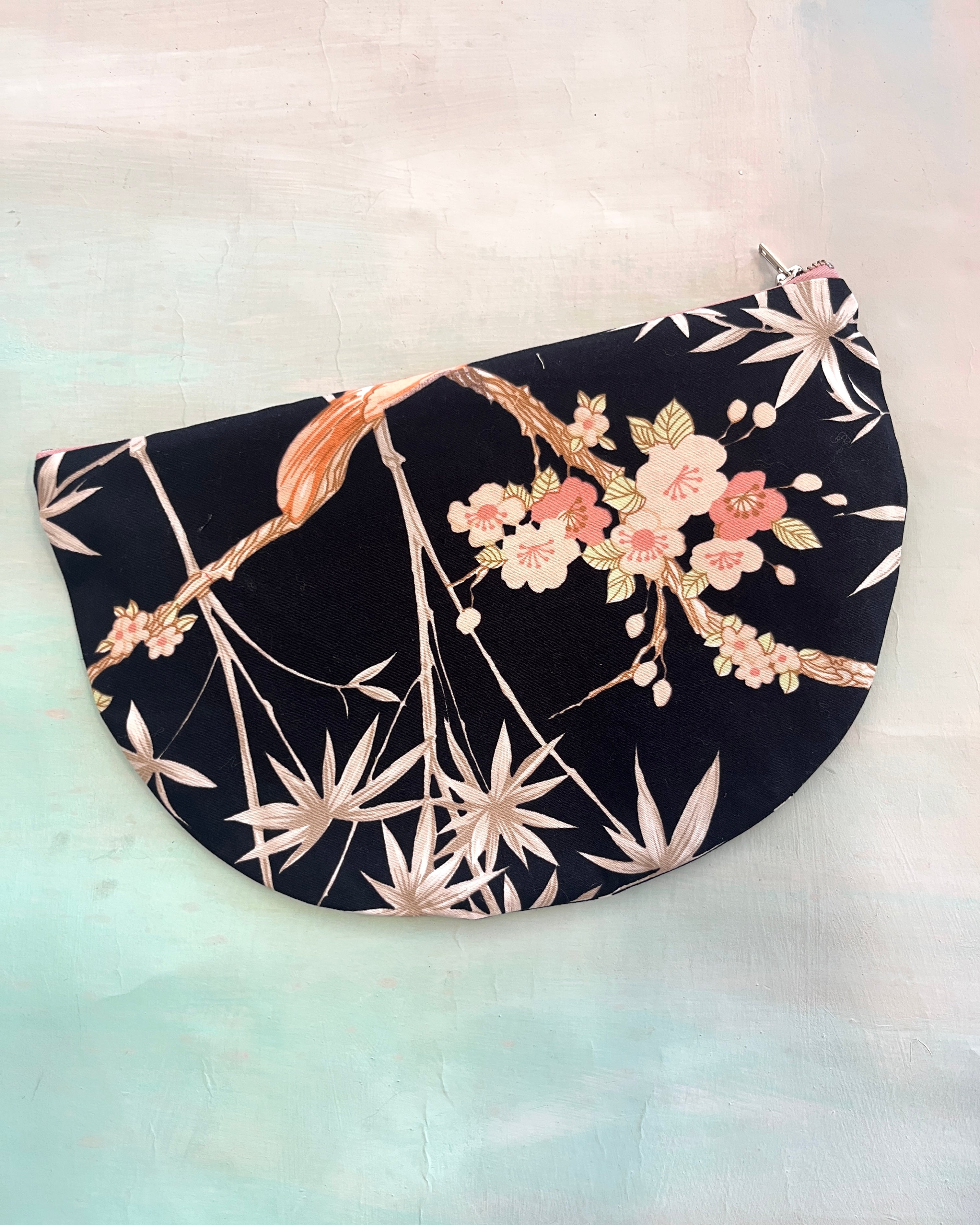 Crescent Purse Vintage Blossom Birds #2