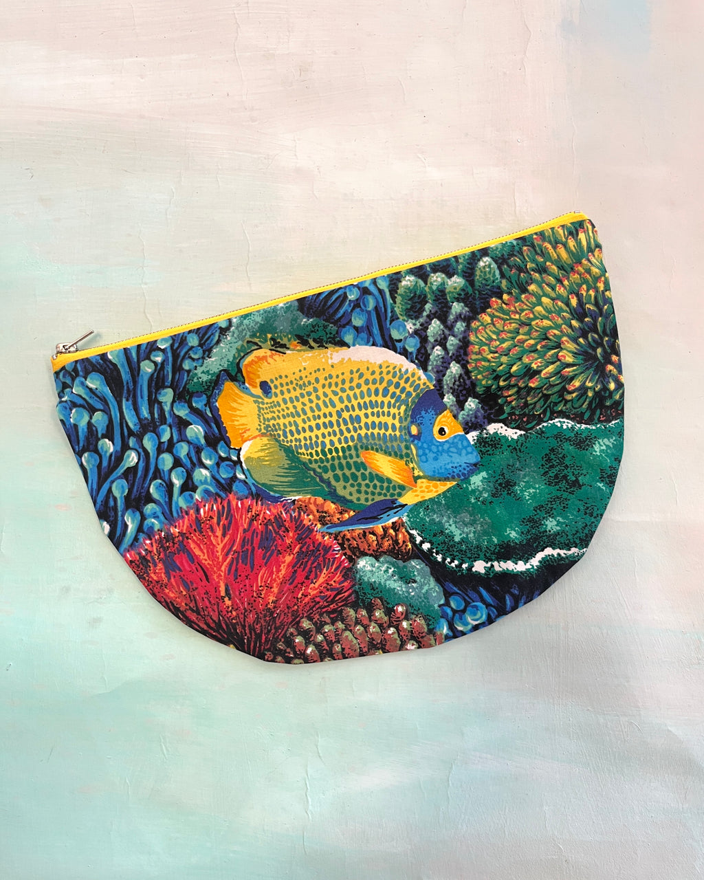Crescent Purse Vintage Tropical Fish #1