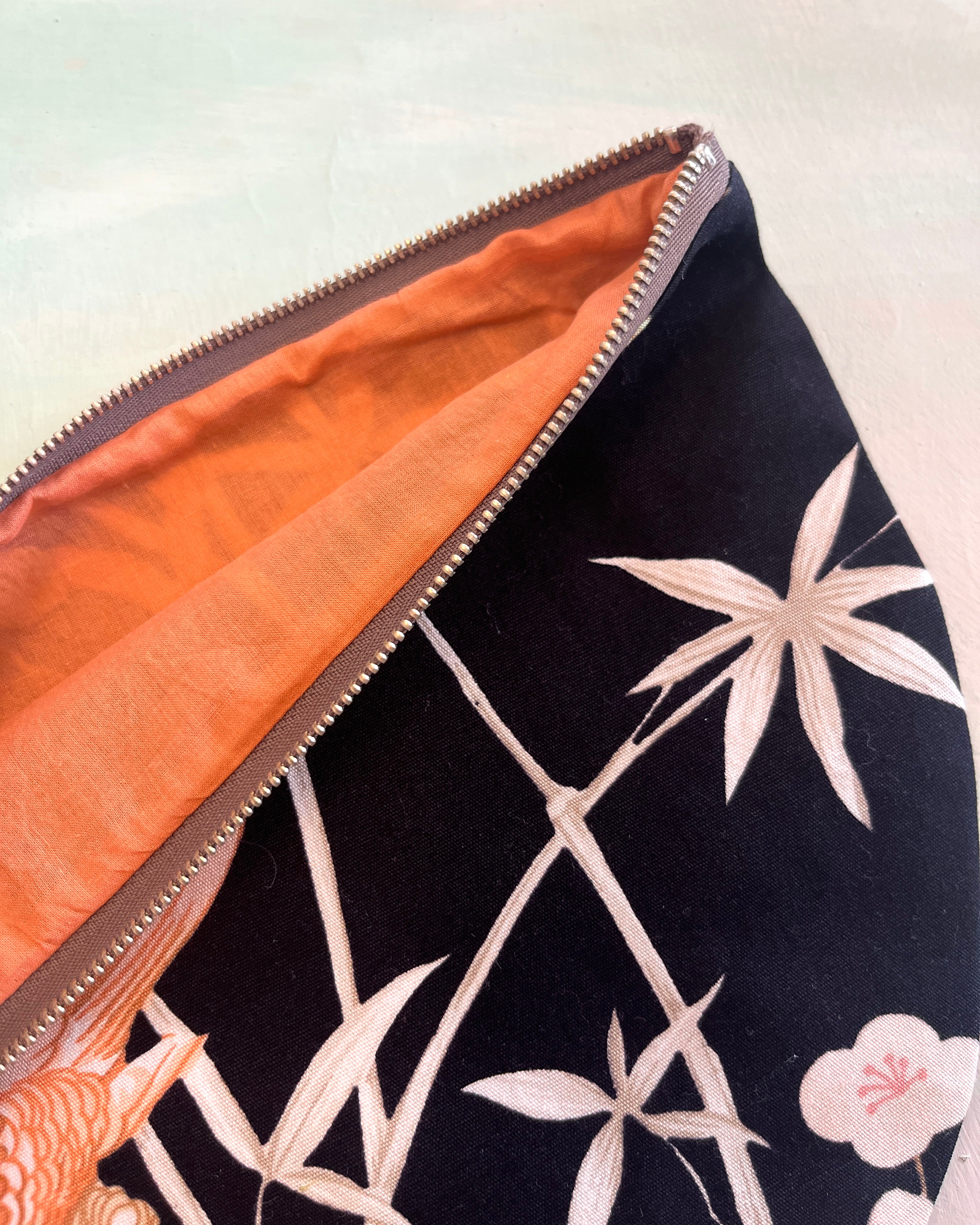 Crescent Purse Vintage Blossom Birds #1