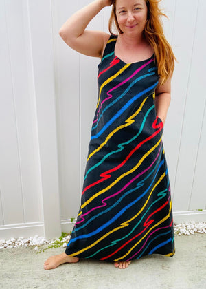 Luna Maxi Dress Dress Vintage Rainbow 8 & 12
