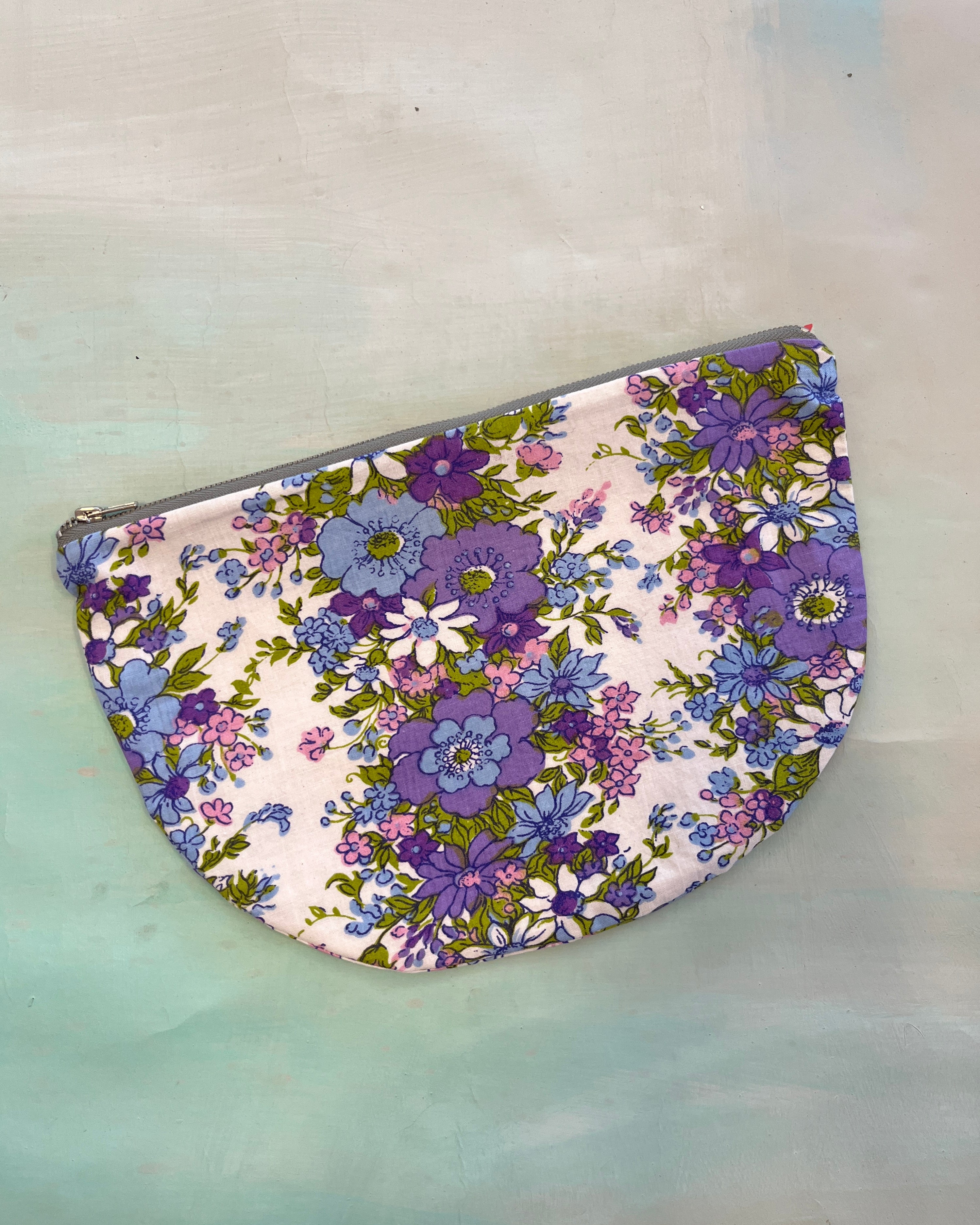 Crescent Purse Vintage Violet Vines