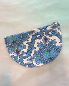 Crescent Purse Vintage Blue Baroque