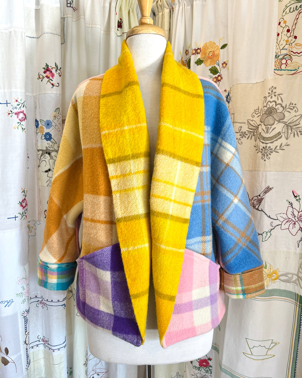 Cocoon Coat Patchwork Smarties M