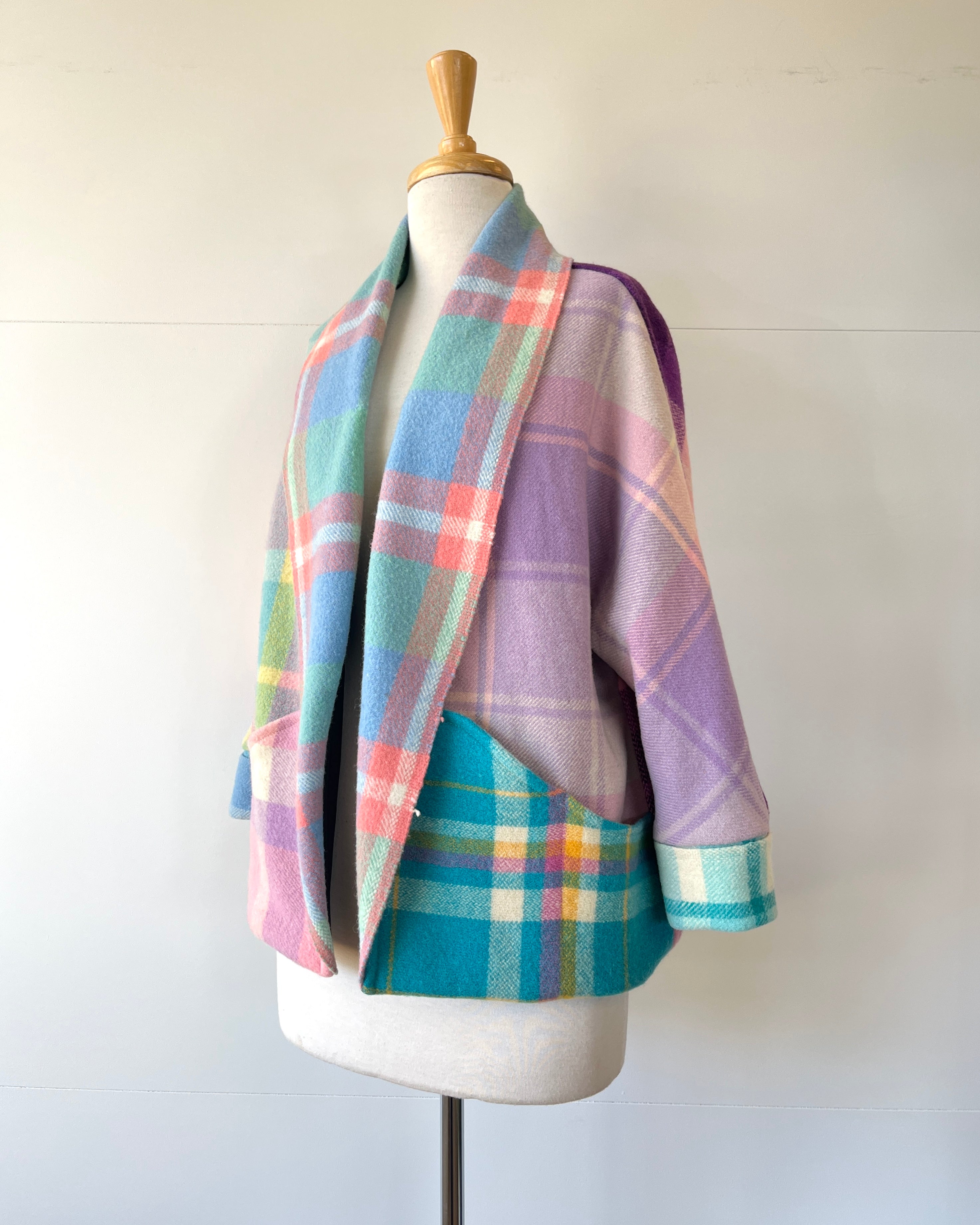 Cocoon Coat Patchwork Wizz Fizz S