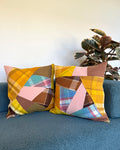 Vintage Blanket Patchwork Cushions Pair TERRA FIRMA