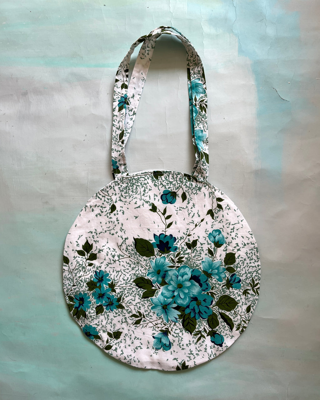 Full Moon Bag Teal Bouquet