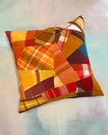 Vintage Blanket Patchwork Large/Floor Cushion FIRESIDE #2
