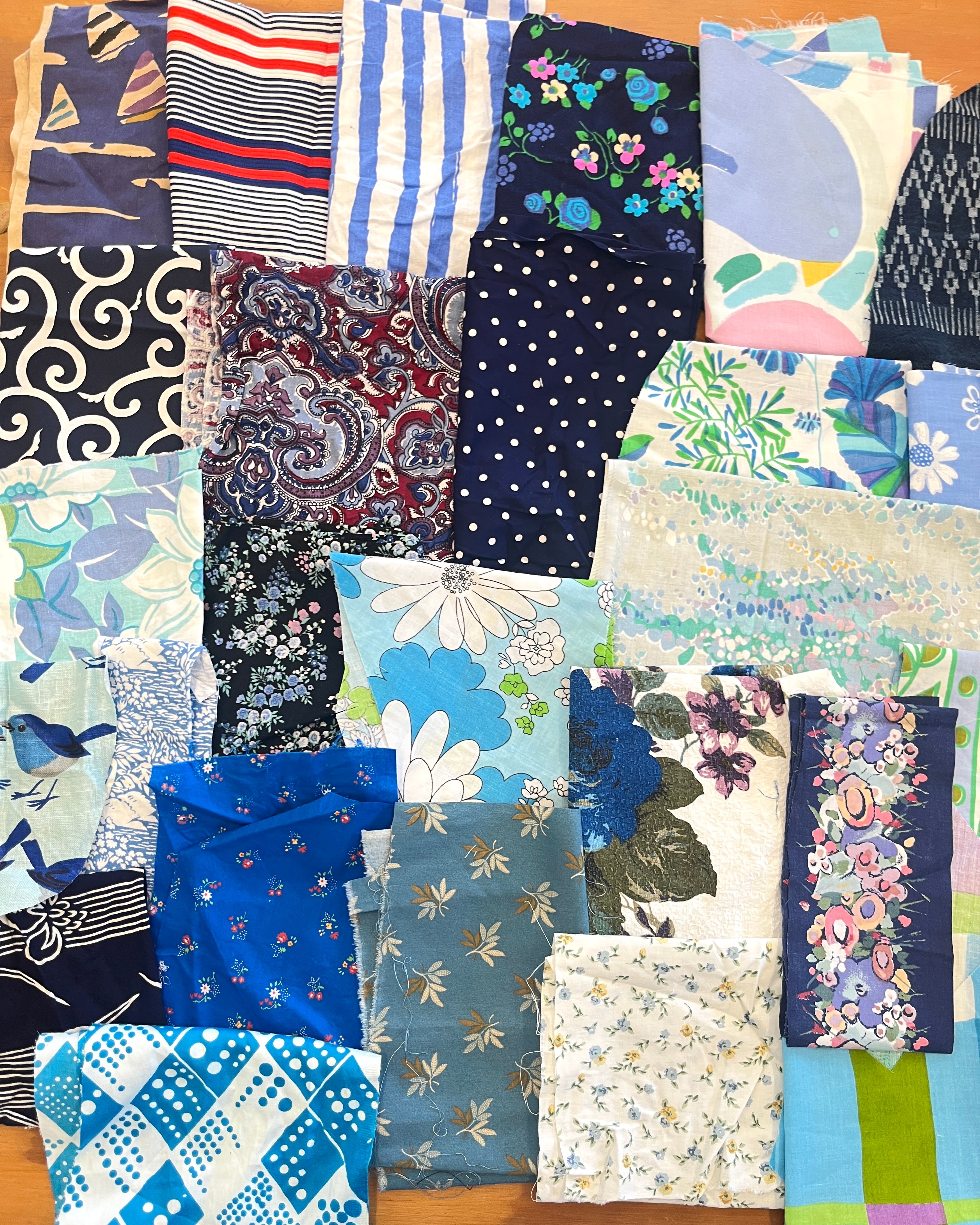 Fabric Scrap Packs BLUE
