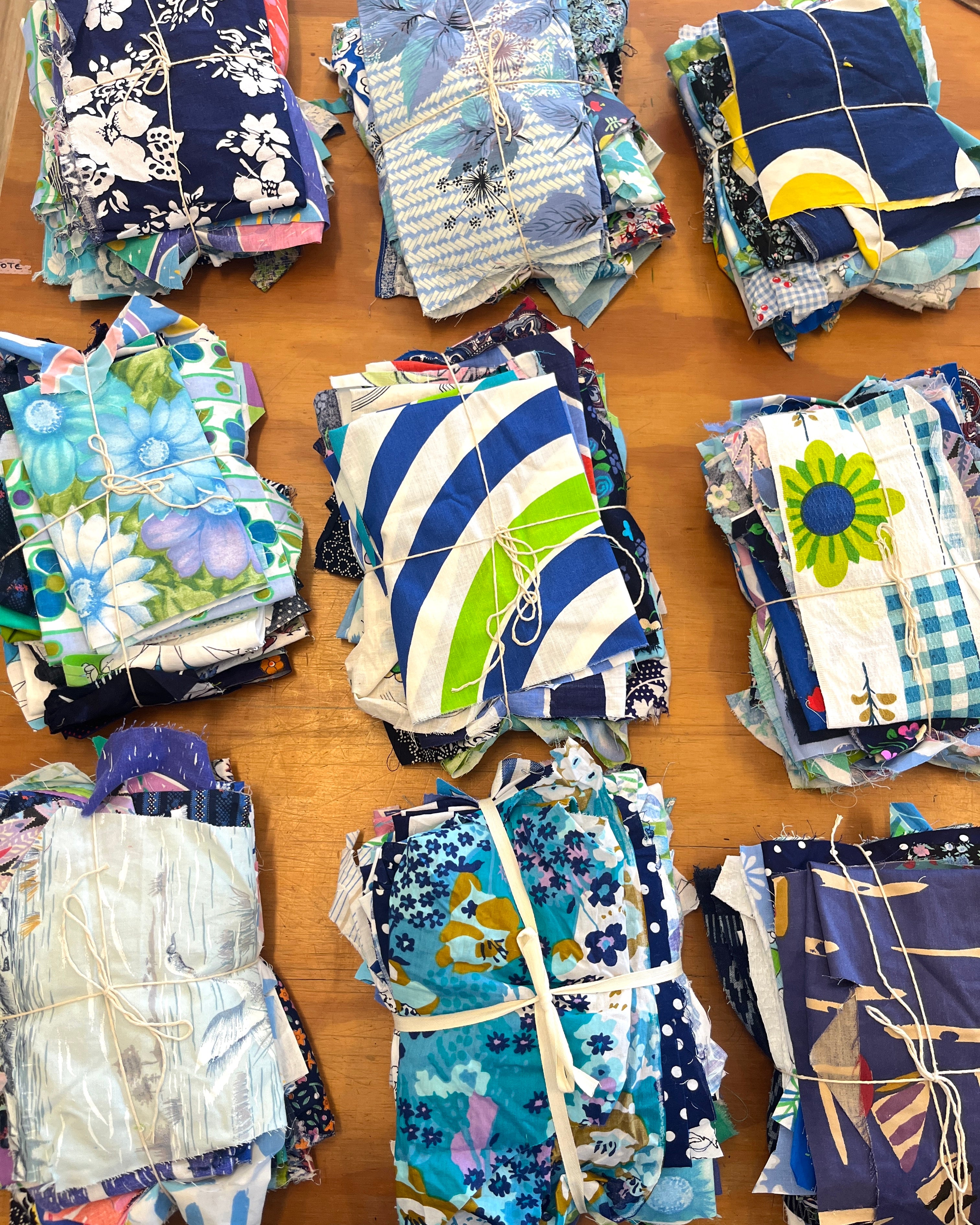 Fabric Scrap Packs BLUE