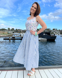 Connie Maxi Skirt Nautical Stripe PREORDER SIZES M & L NOW!