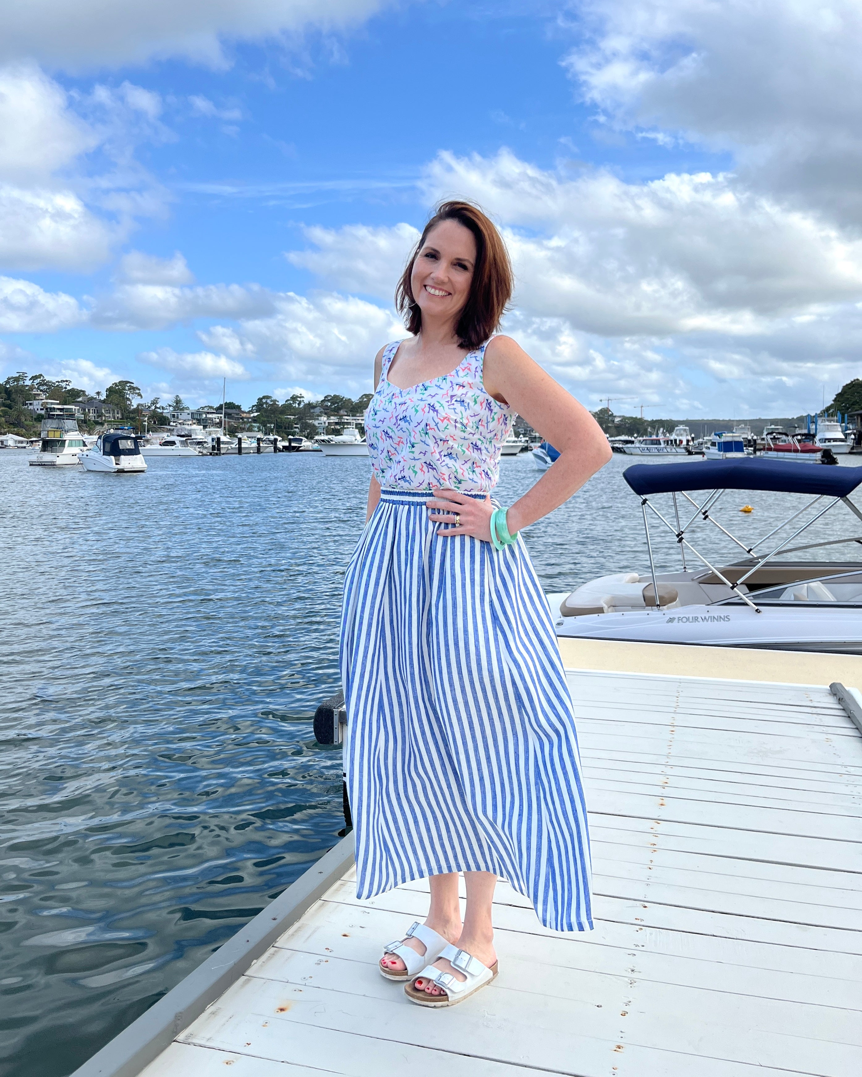 Connie Maxi Skirt Nautical Stripe PREORDER SIZES M & L NOW!