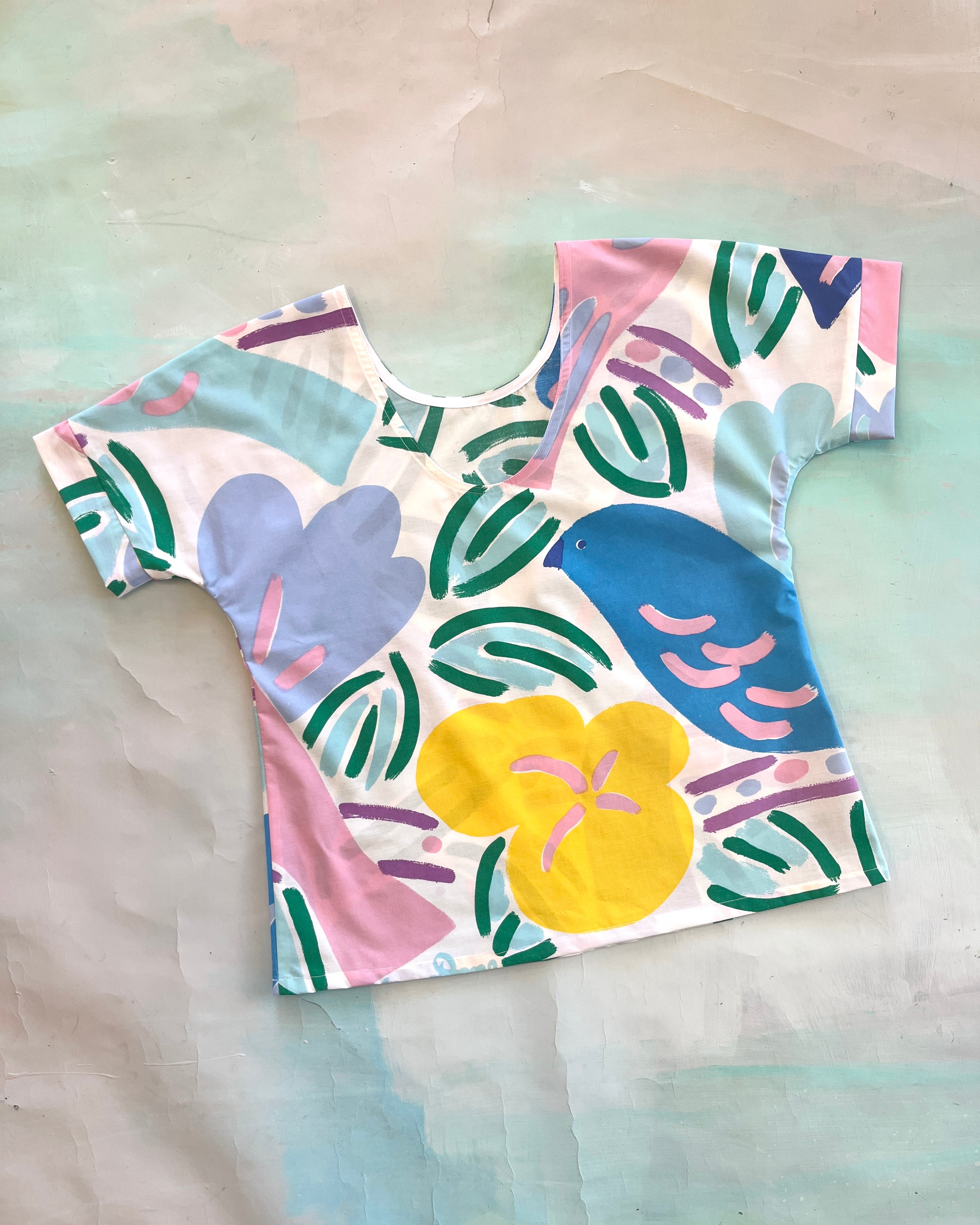 Swap Top Vintage Ken Done Birds S #1