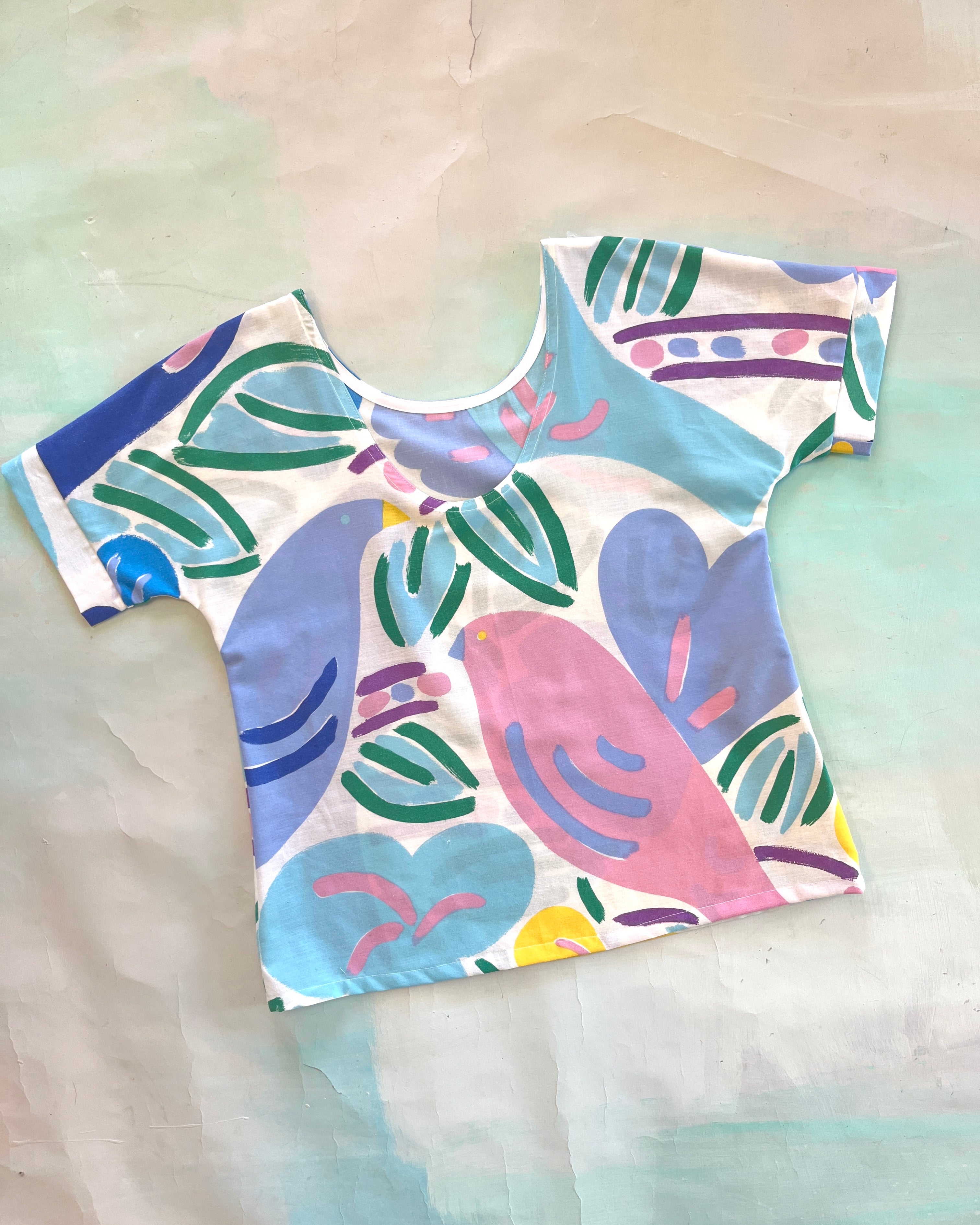 Swap Top Vintage Ken Done Birds S #3