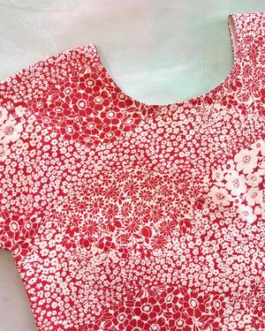 Swap Top Vintage Flower Clouds M