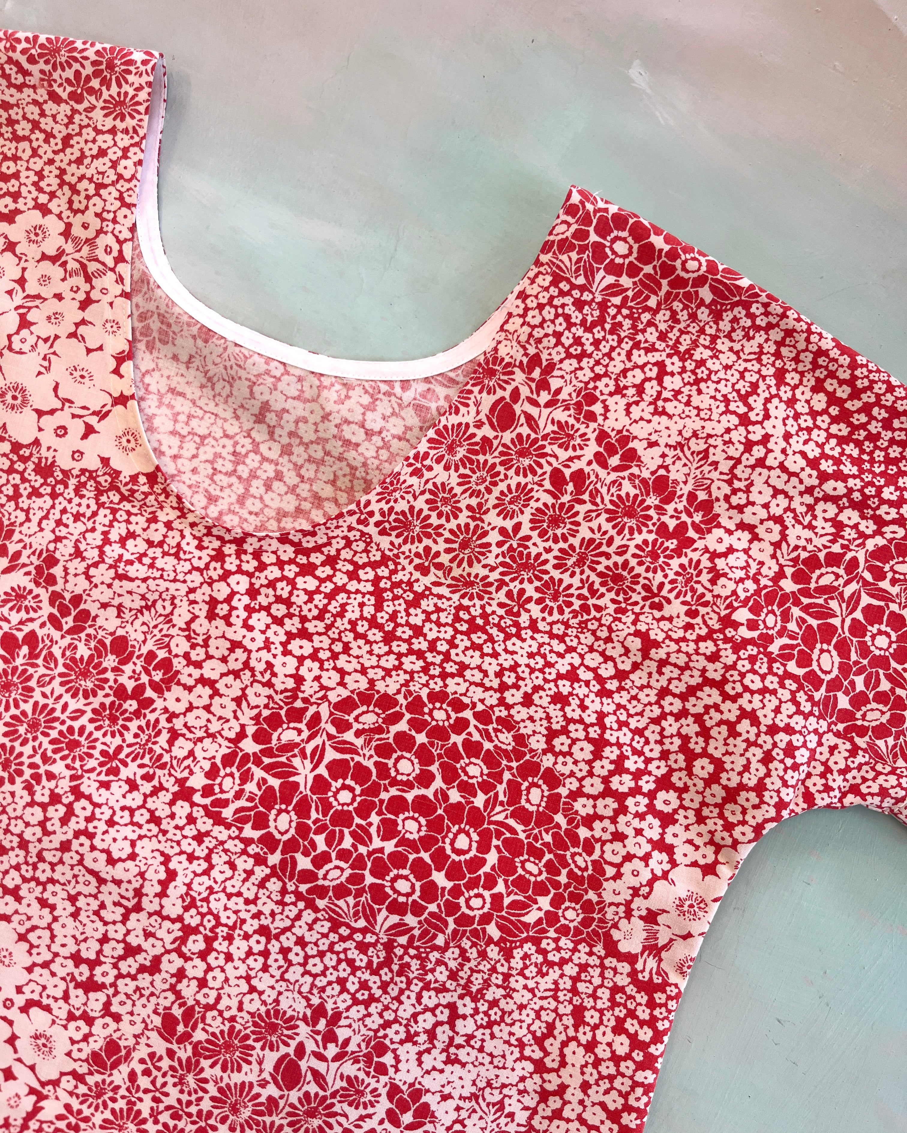 Swap Top Vintage Flower Clouds M