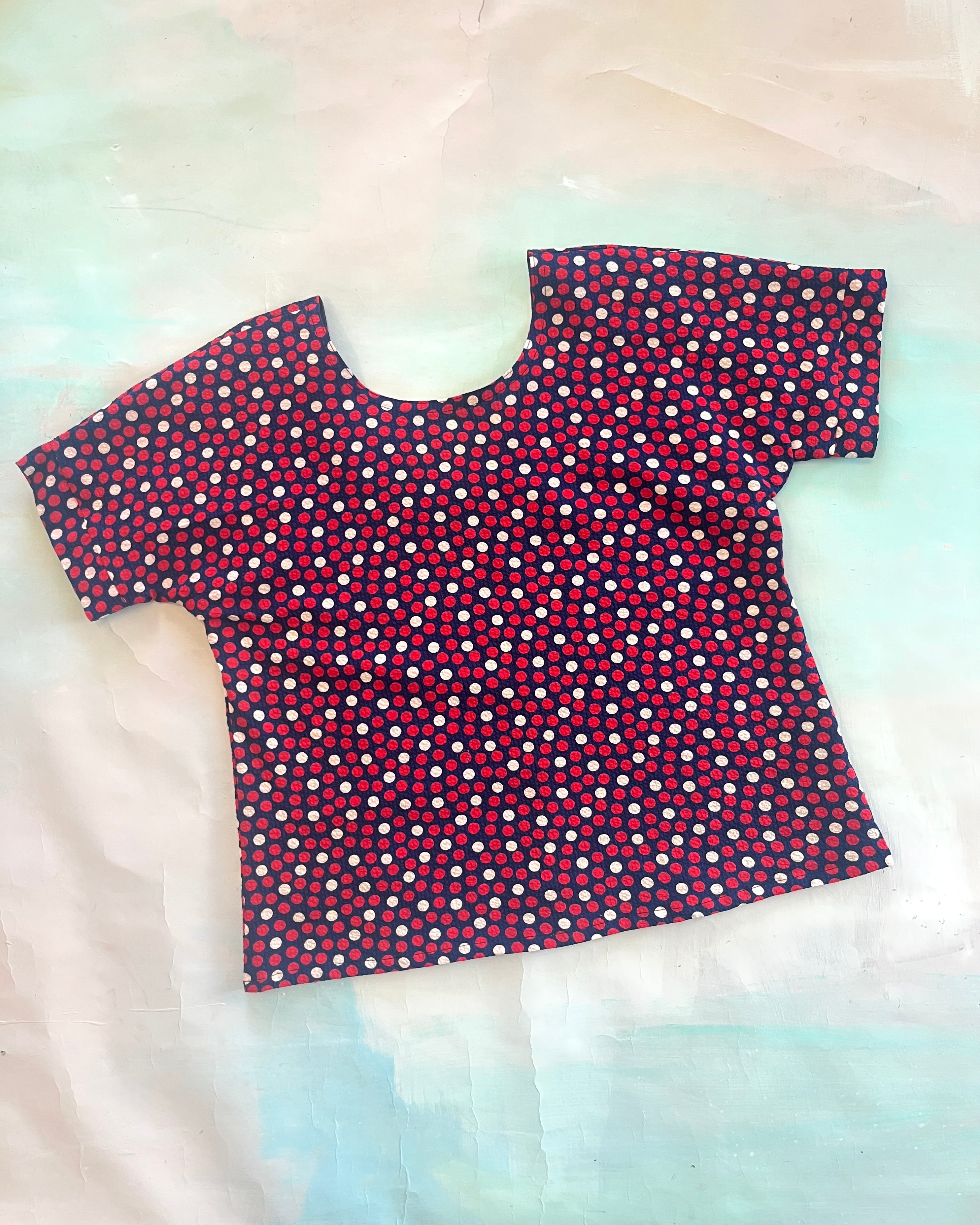 Swap Top Vintage Seersucker Spot L