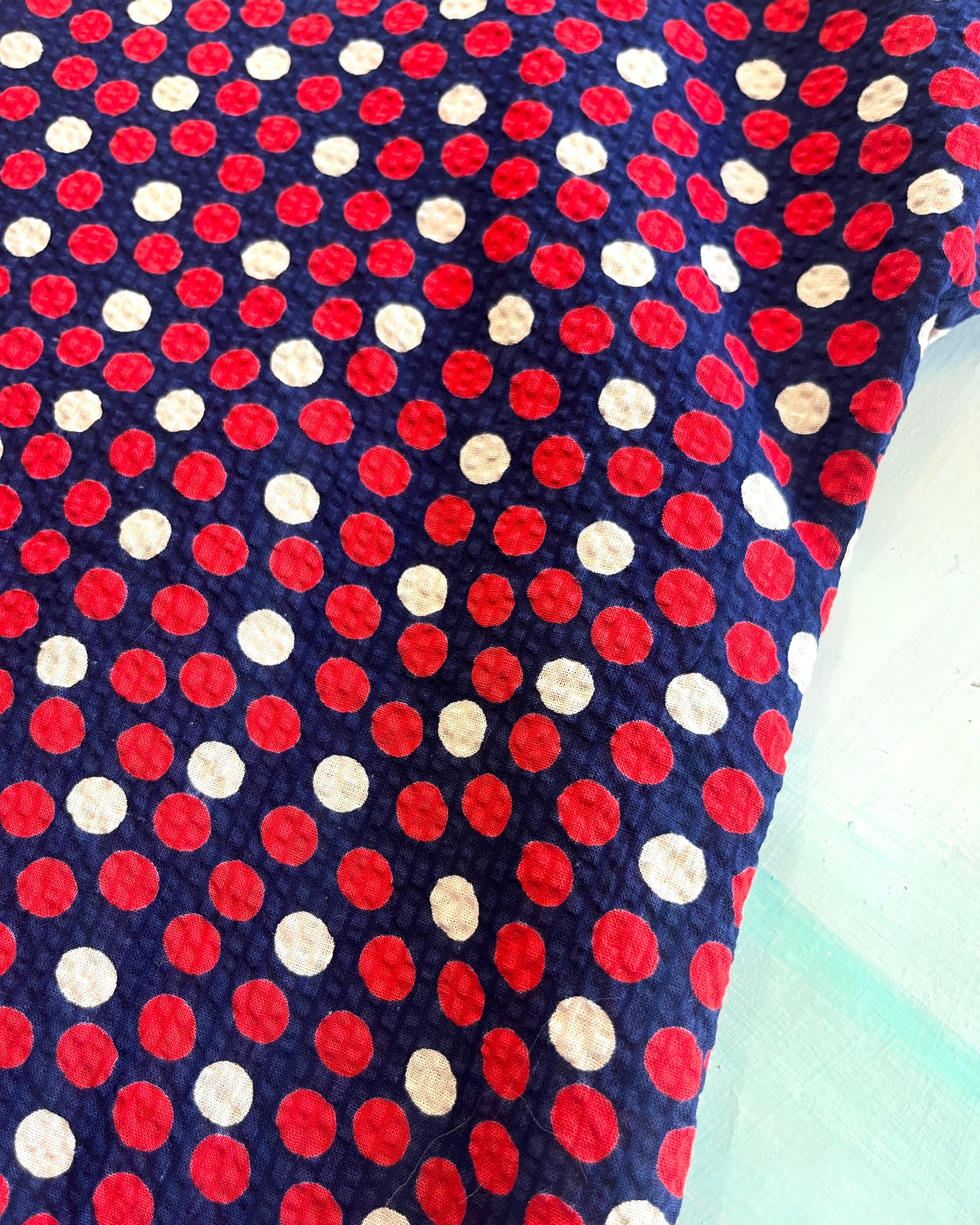 Swap Top Vintage Seersucker Spot L