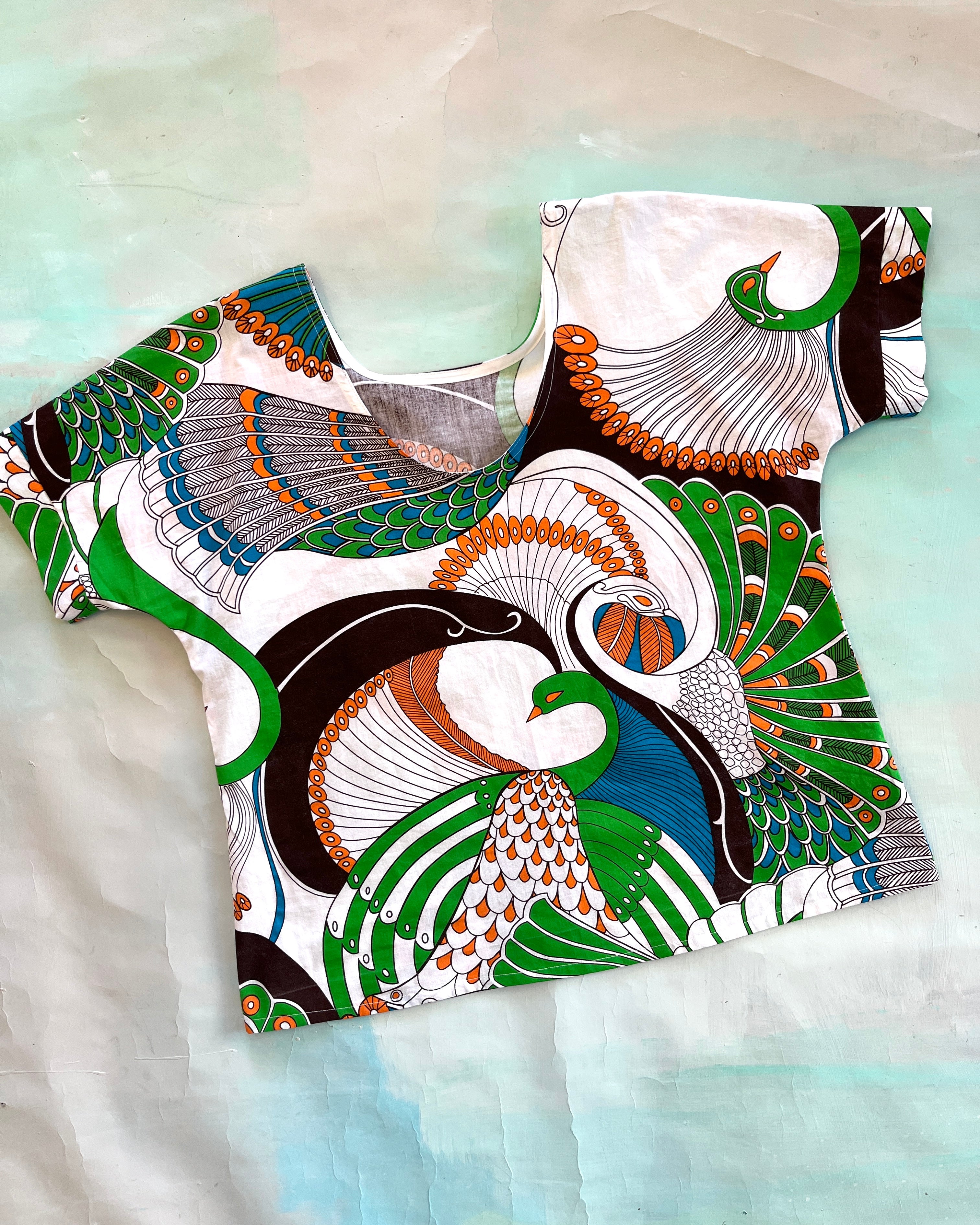 Swap Top Vintage Peacock L