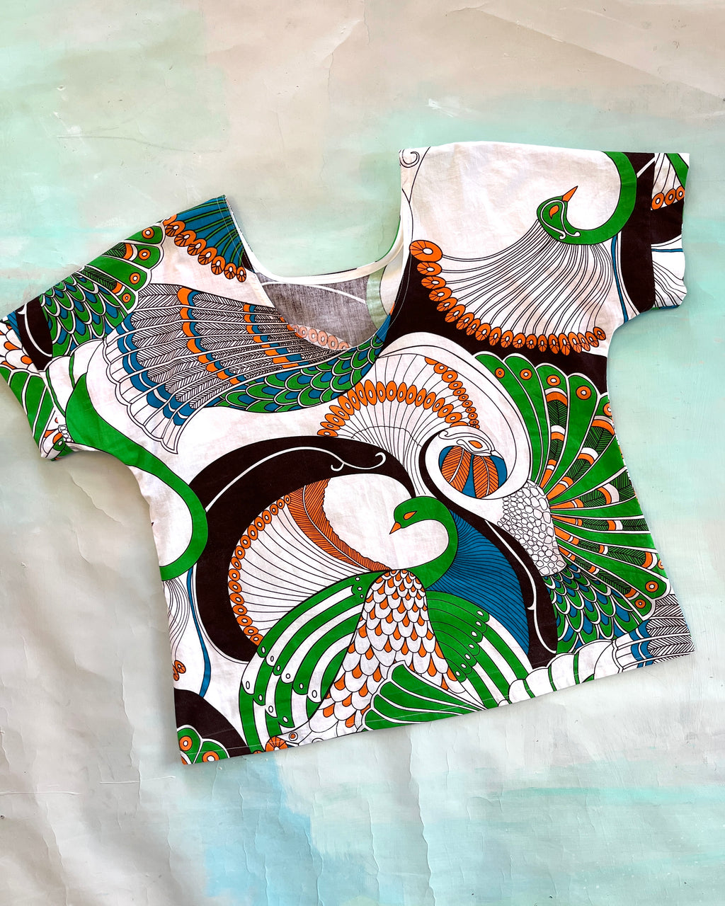 Swap Top Vintage Peacock L