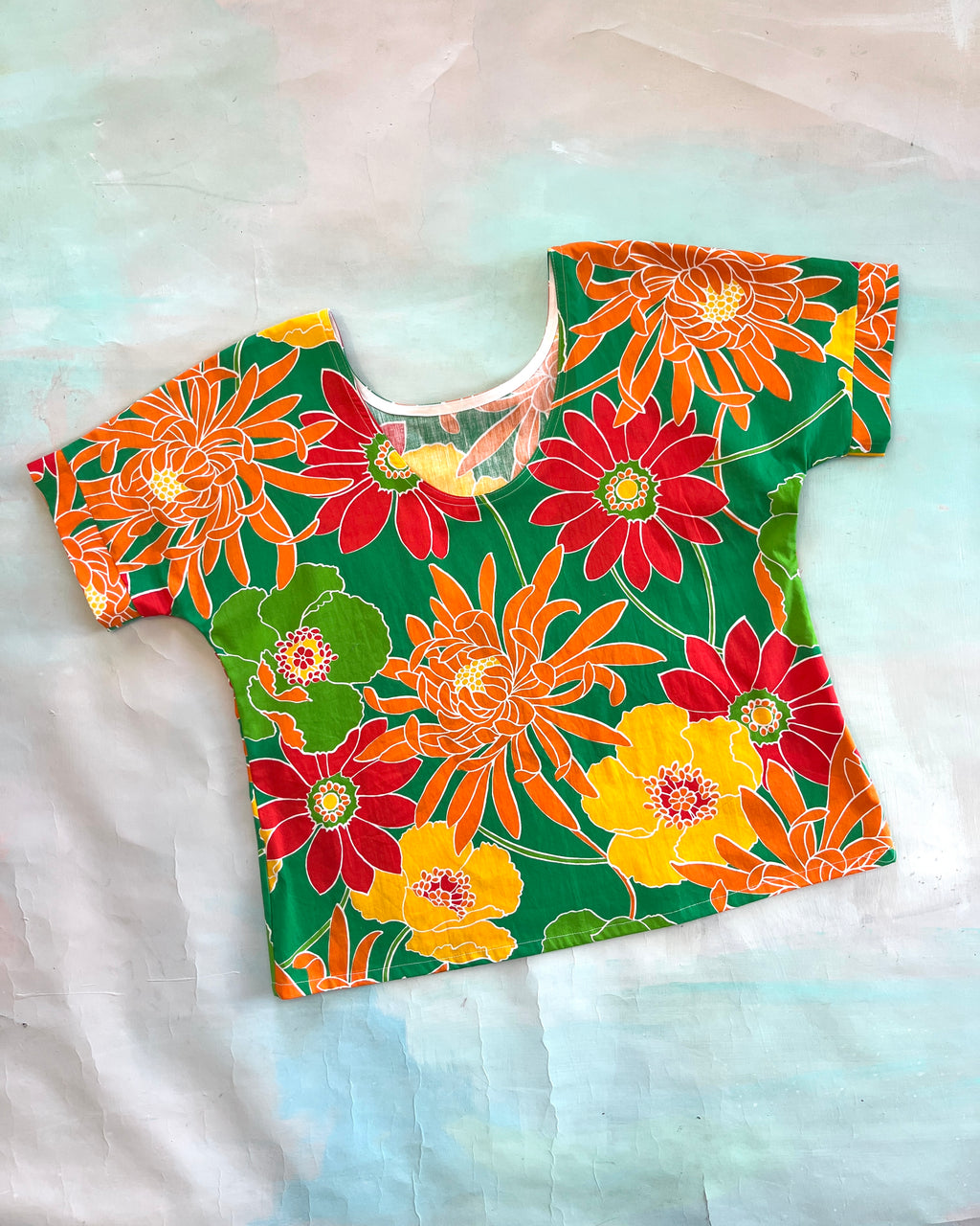 Swap Top Vintage Chrysanthemum L