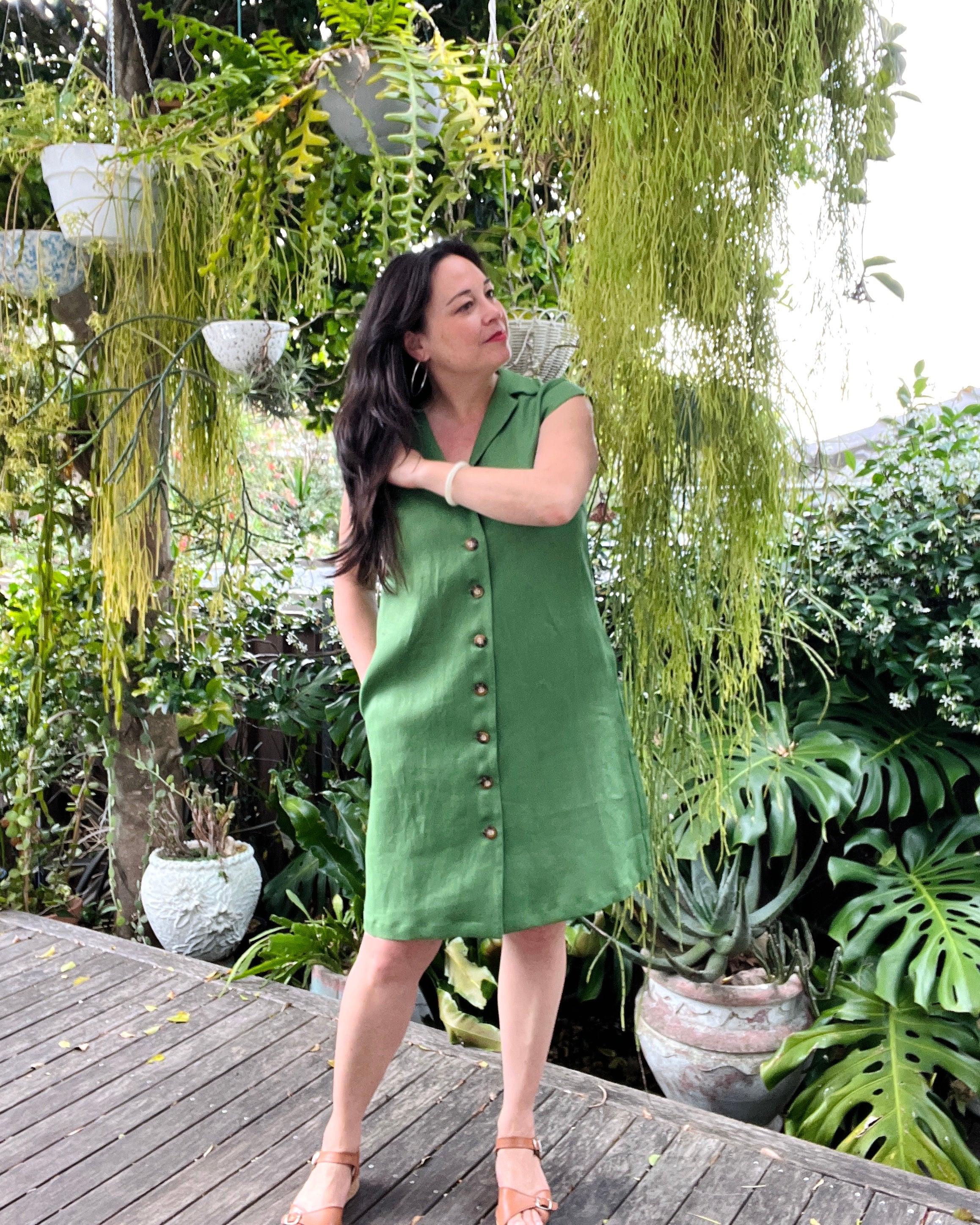 Easy Shirt Dress Seagrass