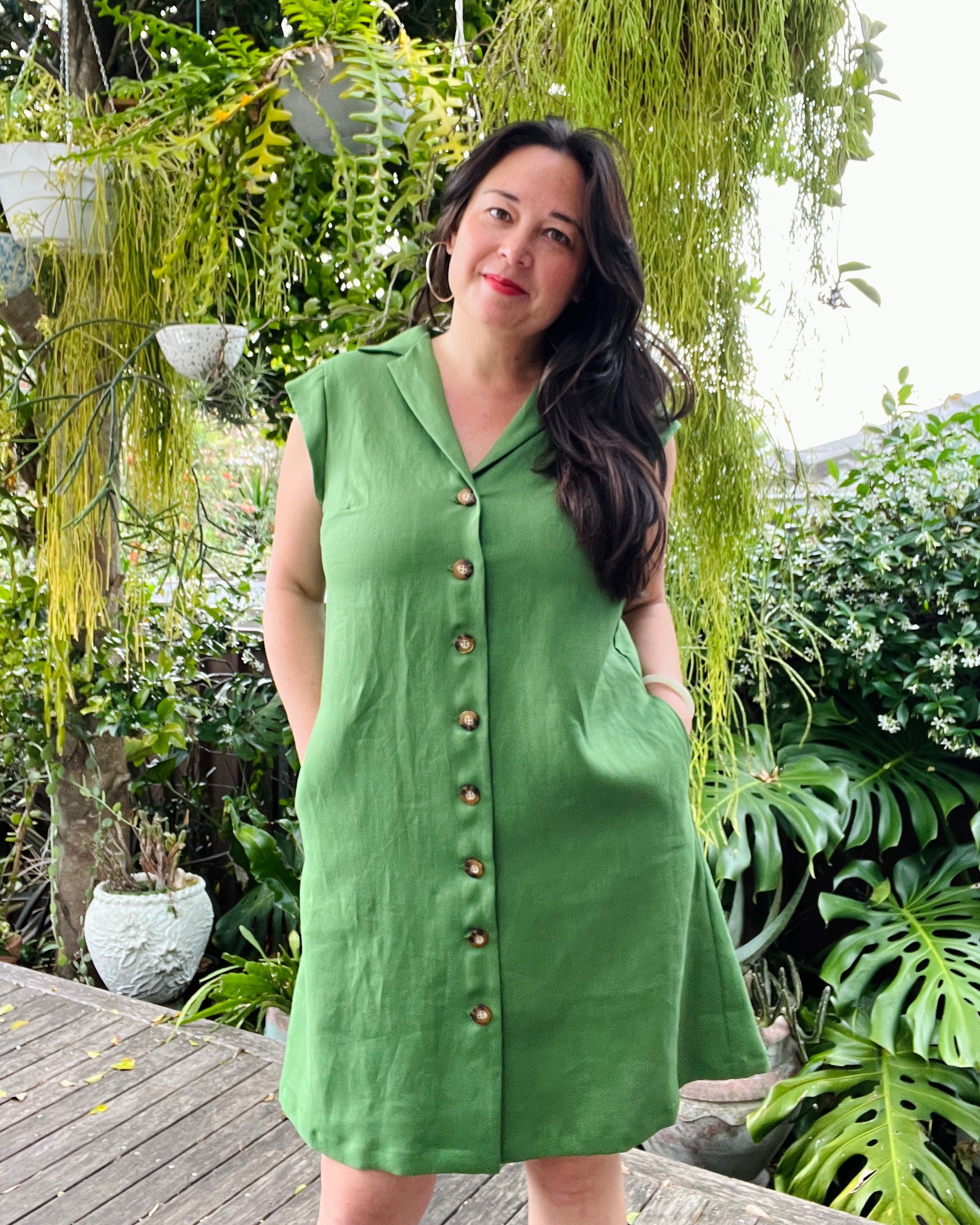 Easy Shirt Dress Seagrass