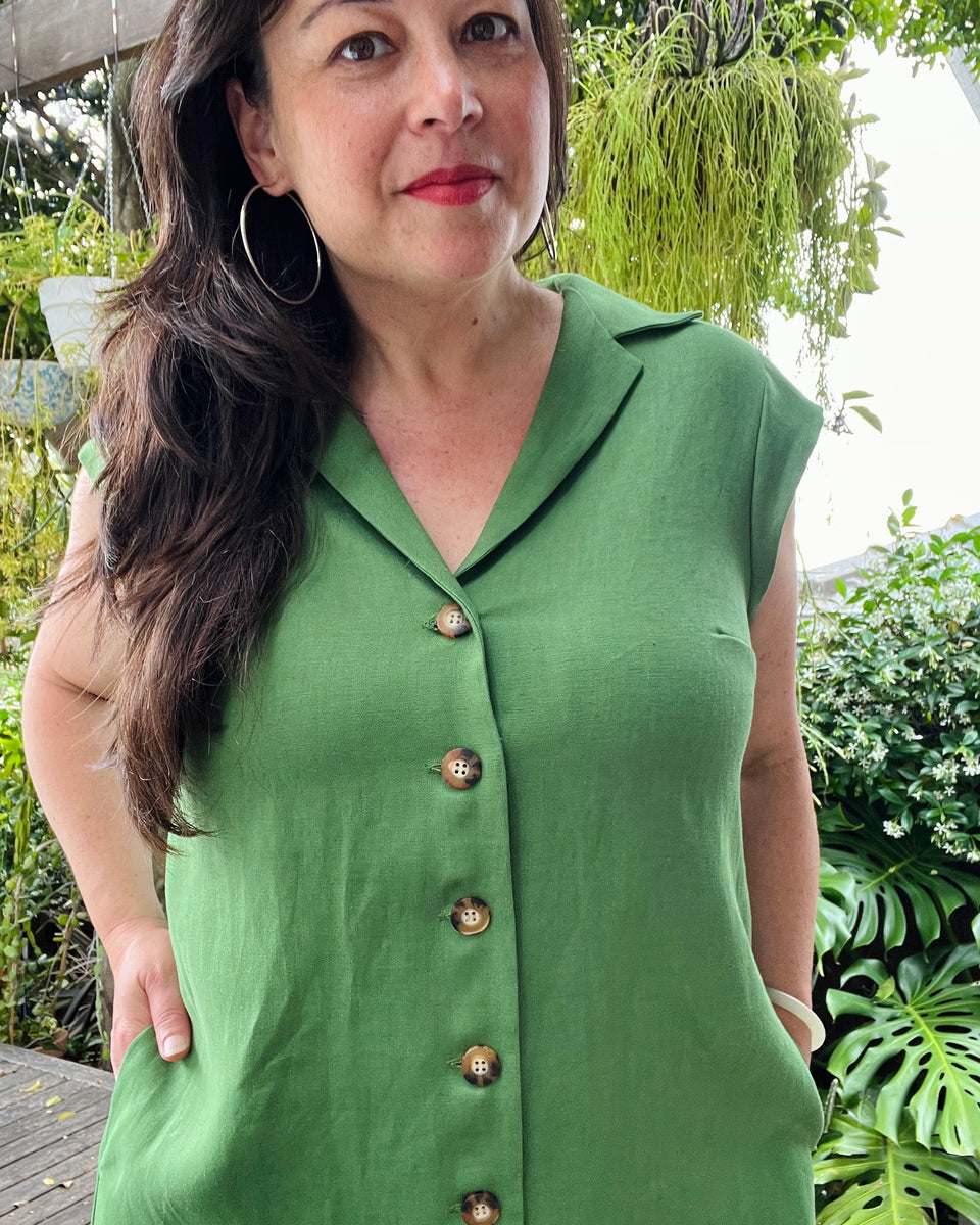 Easy Shirt Dress Seagrass – Rubyraisin