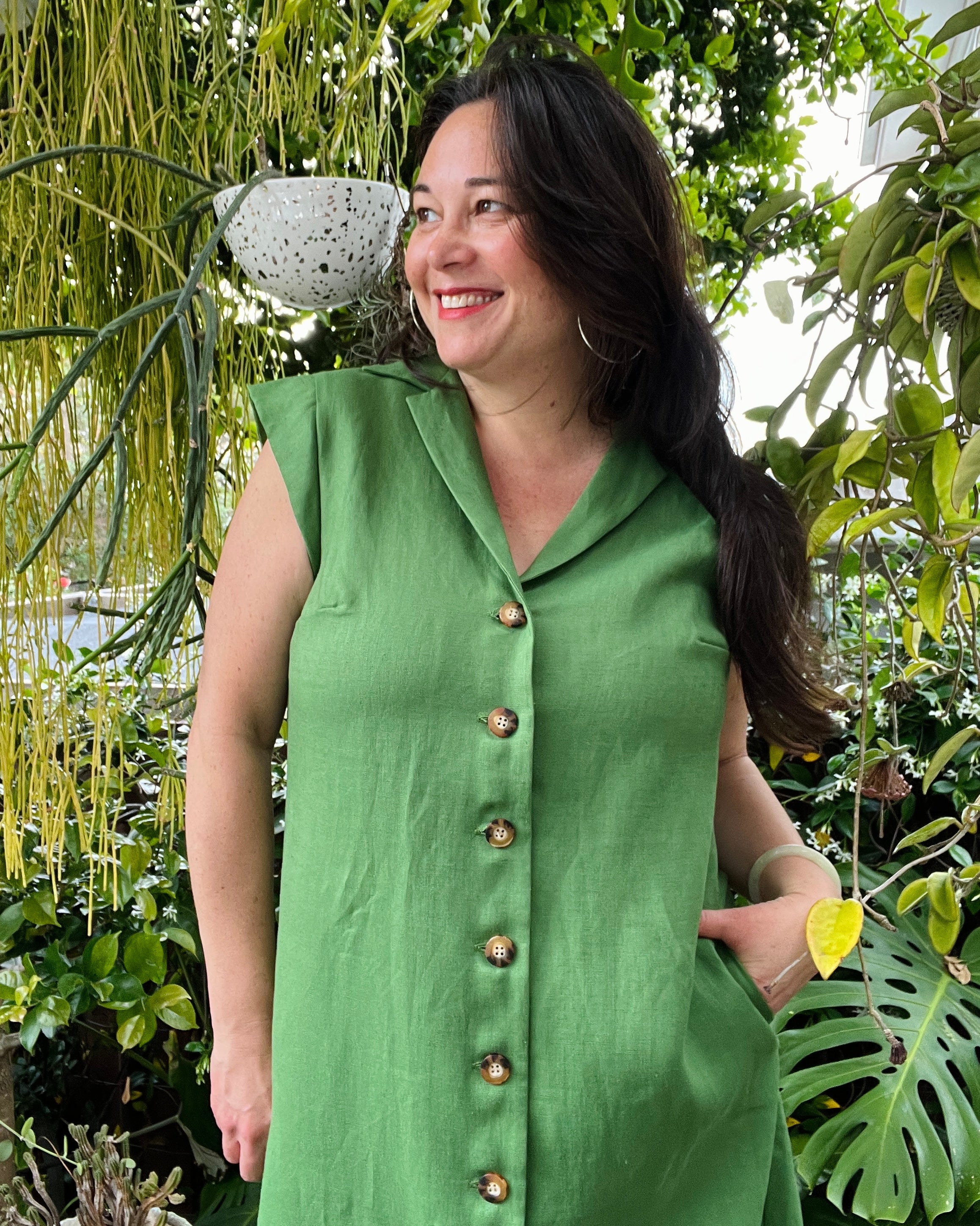 Easy Shirt Dress Seagrass