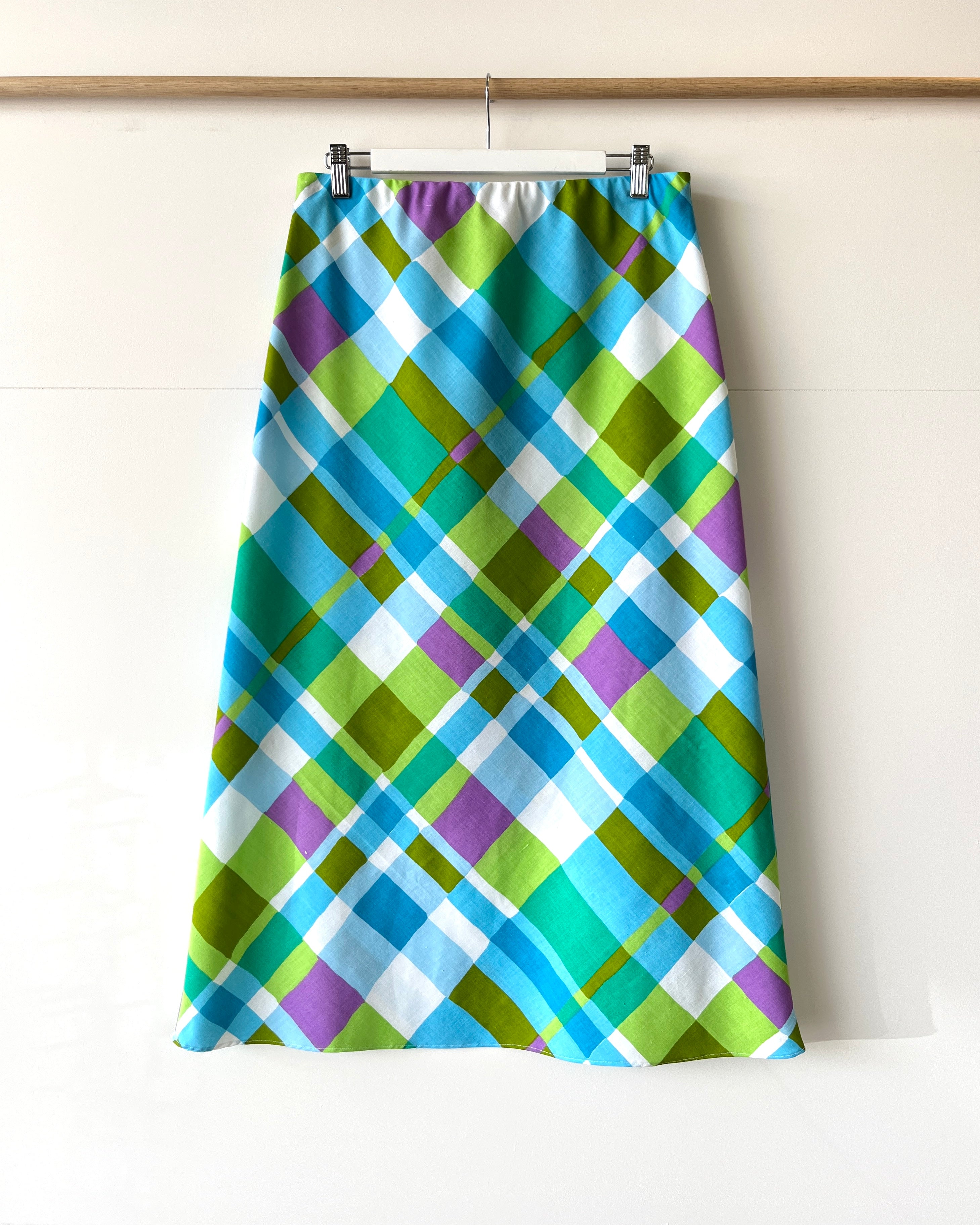 Betsy Bias Skirt Vintage Check 12, 14