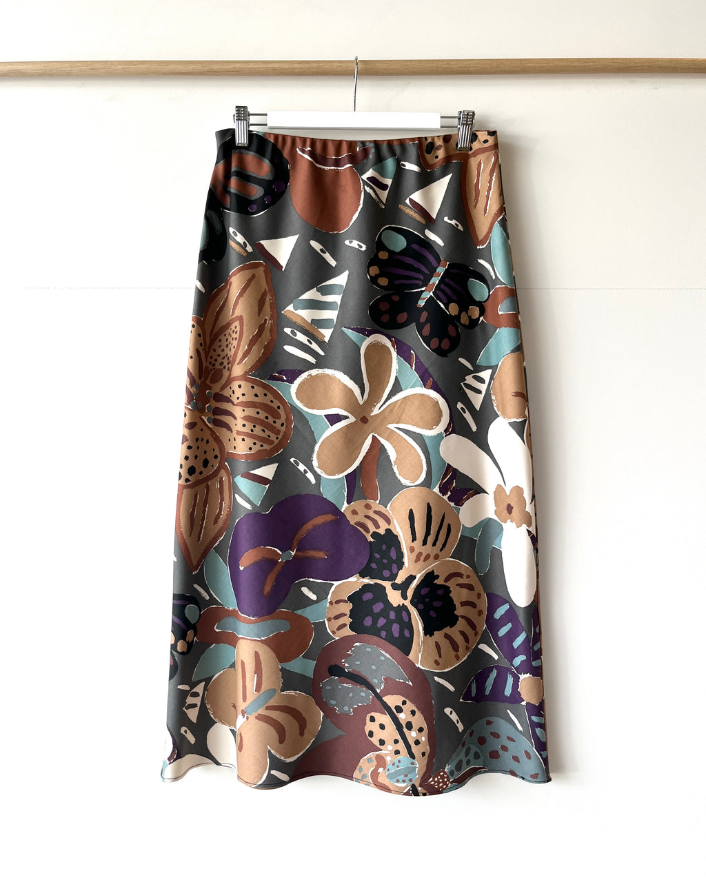 Betsy Bias Skirt Vintage Ken Done Flowers By The Sea 12