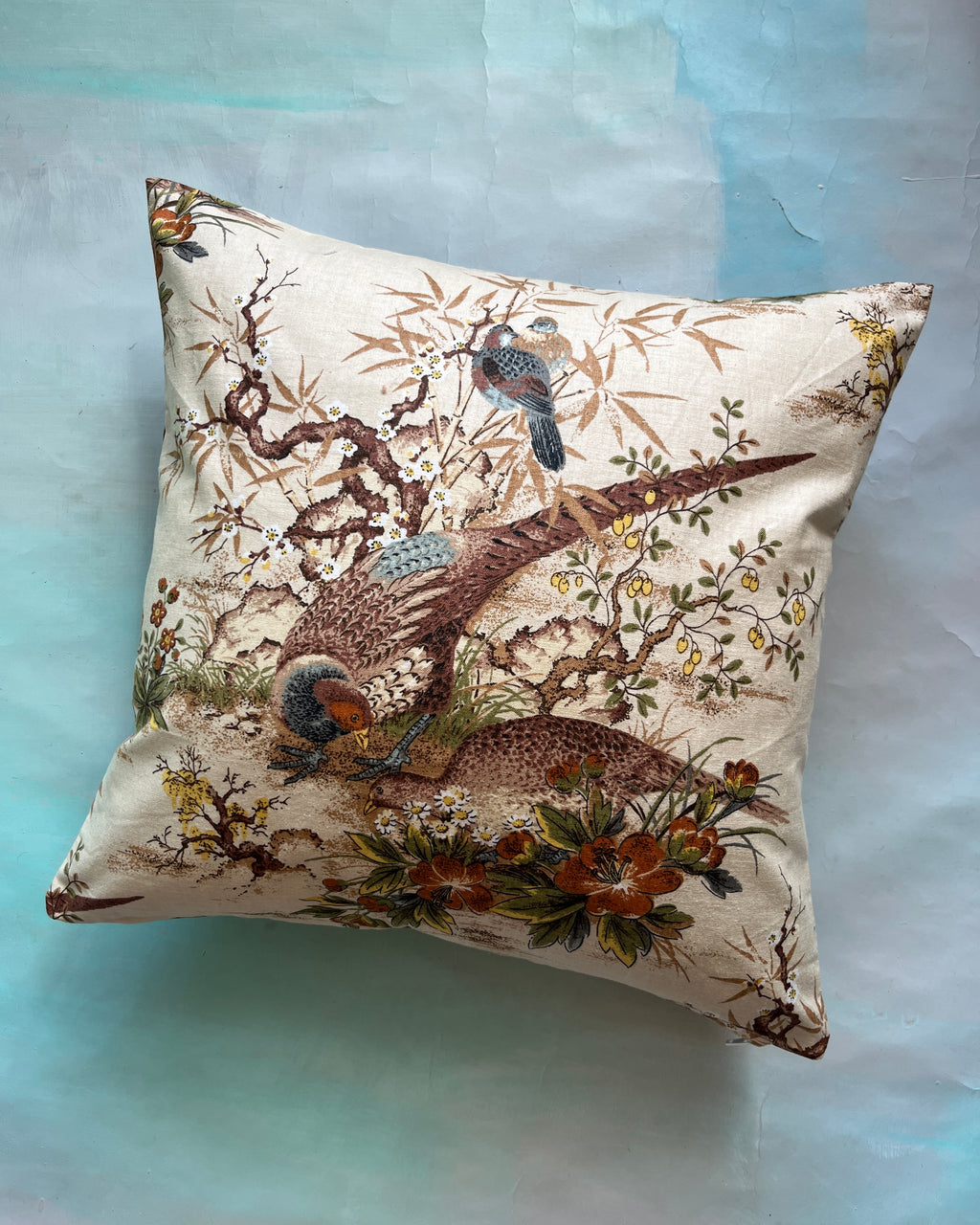 Cushion Vintage Pheasant Cream SINGLE