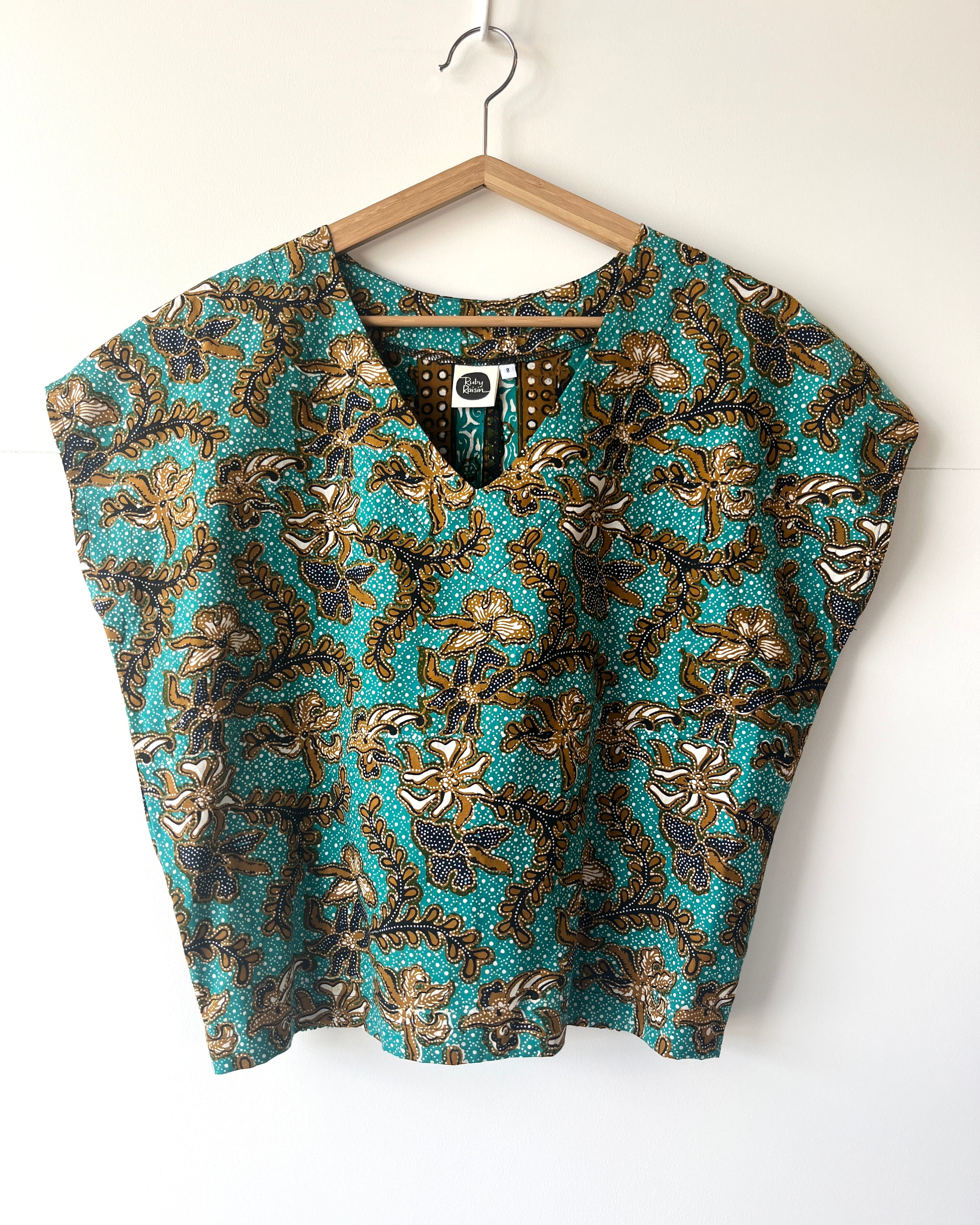 Kite Top Vintage Batik Deep Aqua 8