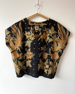 Kite Top Vintage Batik Gold Phoenix 12