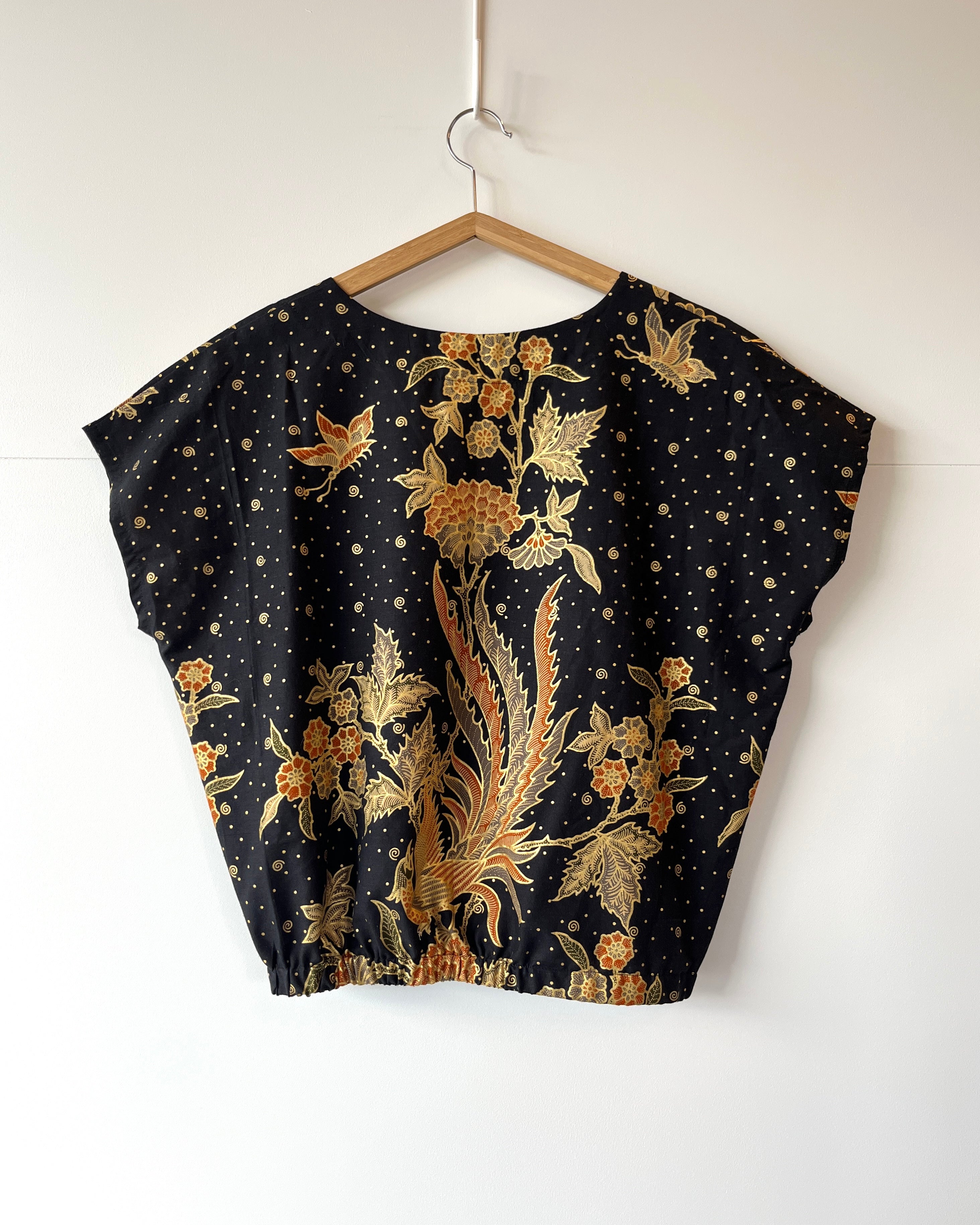 Kite Top Vintage Batik Gold Phoenix 12