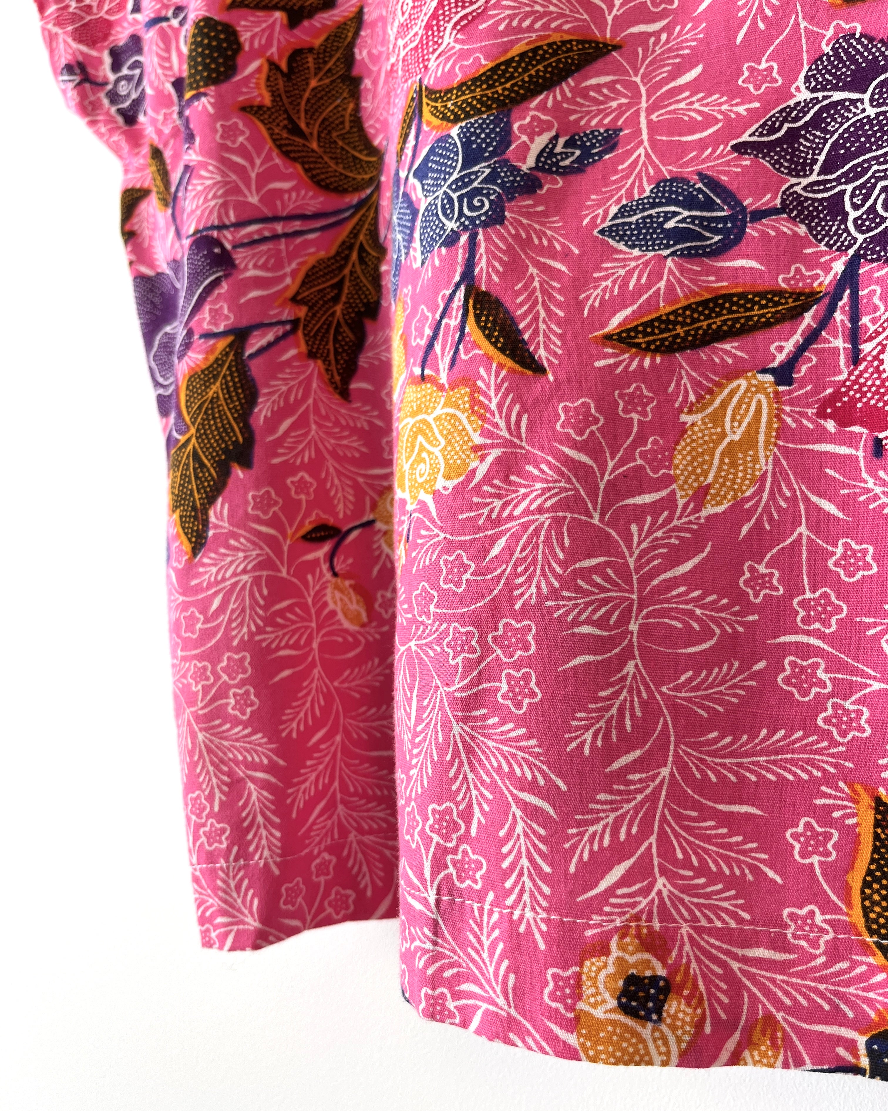 Kite Top Vintage Batik Bright Pink Floral 12