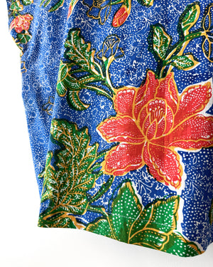 Kite Top Vintage Batik Royal Blue Floral 12
