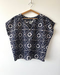 Kite Top Vintage Batik Indigo Circles 6