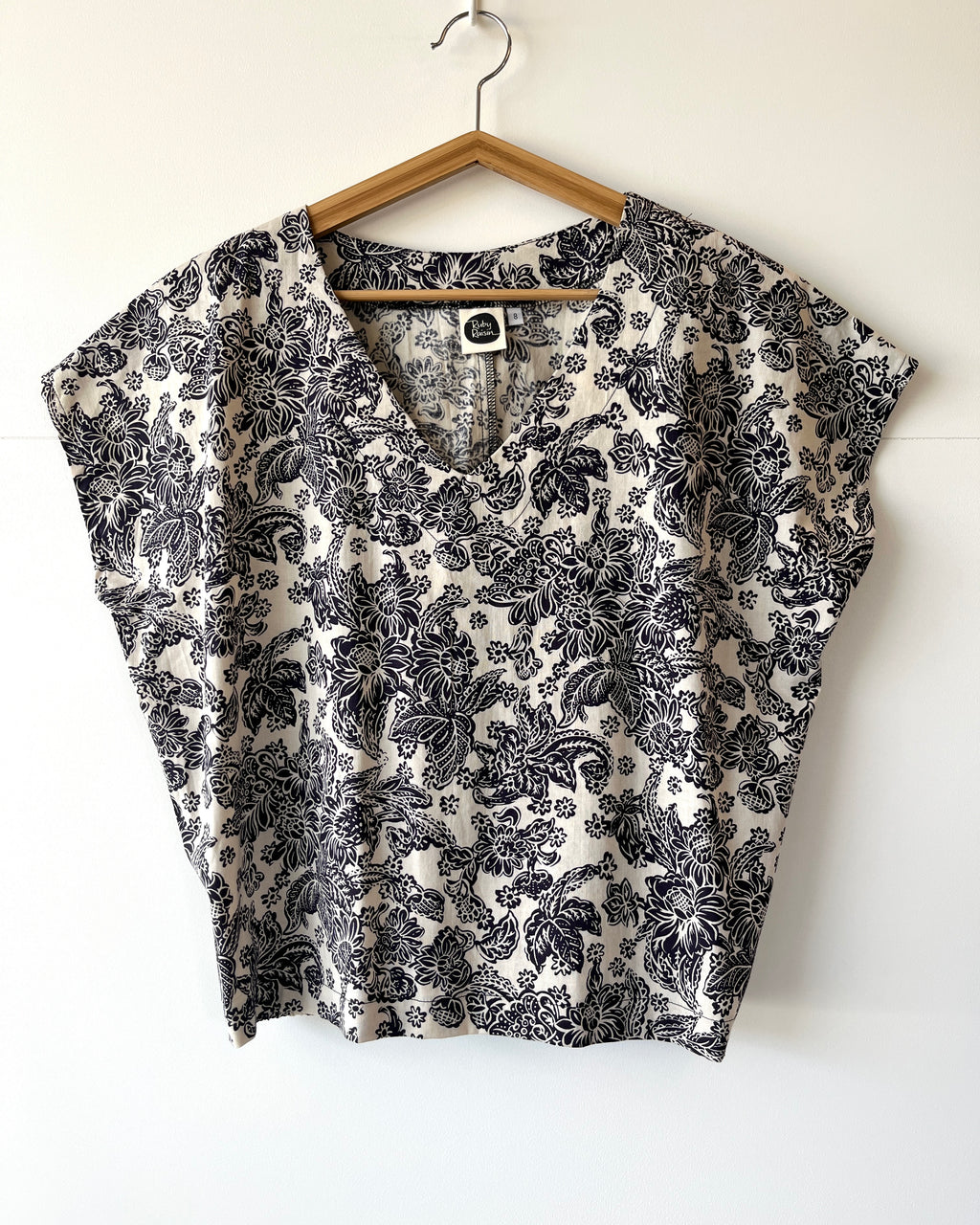 Kite Top Vintage Batik Indigo Garden 8