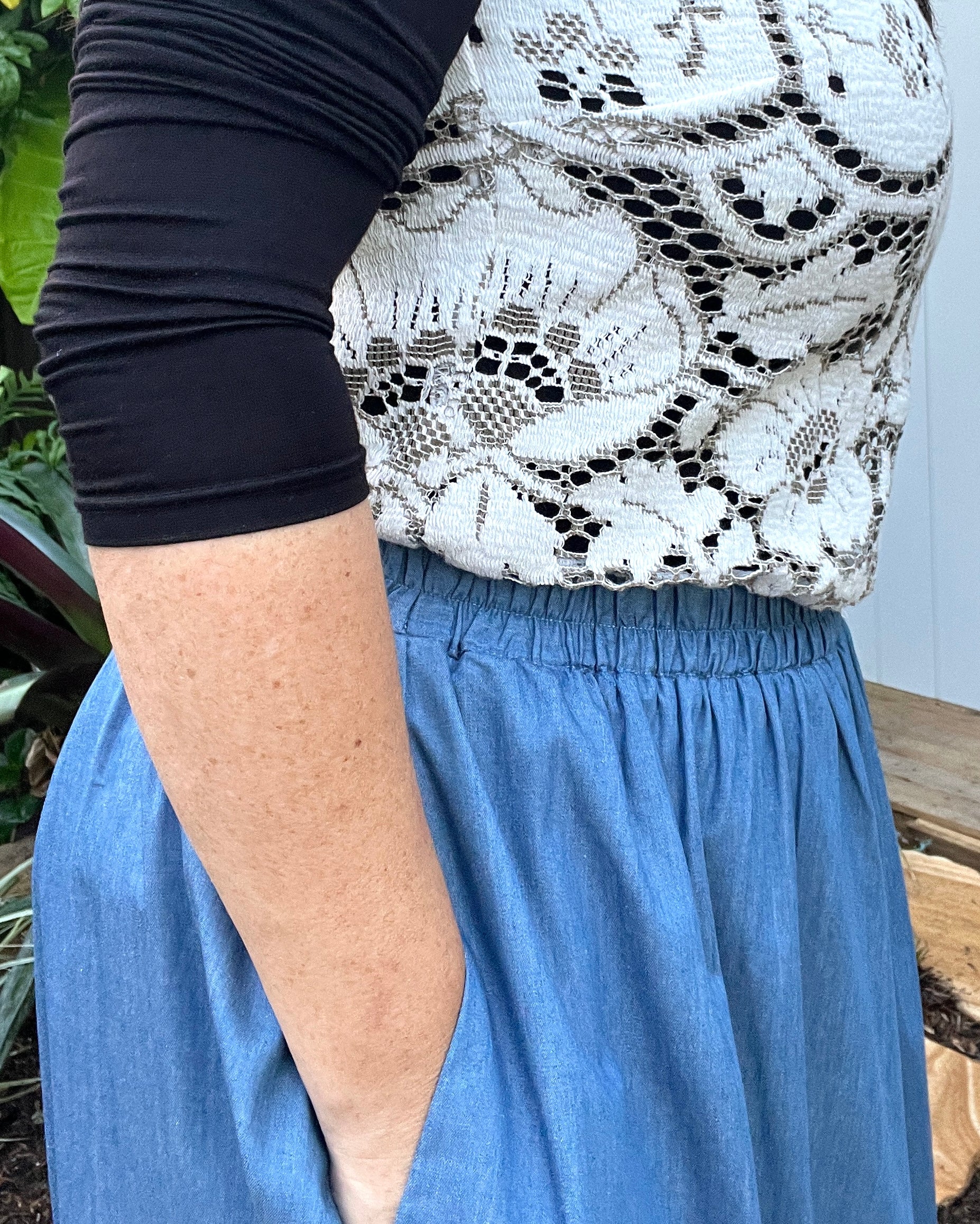 Connie Maxi Skirt Chambray